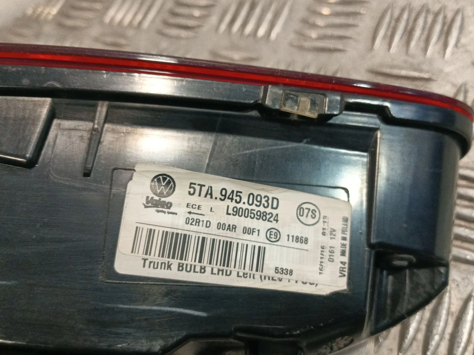 Piloto Trasero Izquierdo Interior para Volkswagen Touran (5T1)