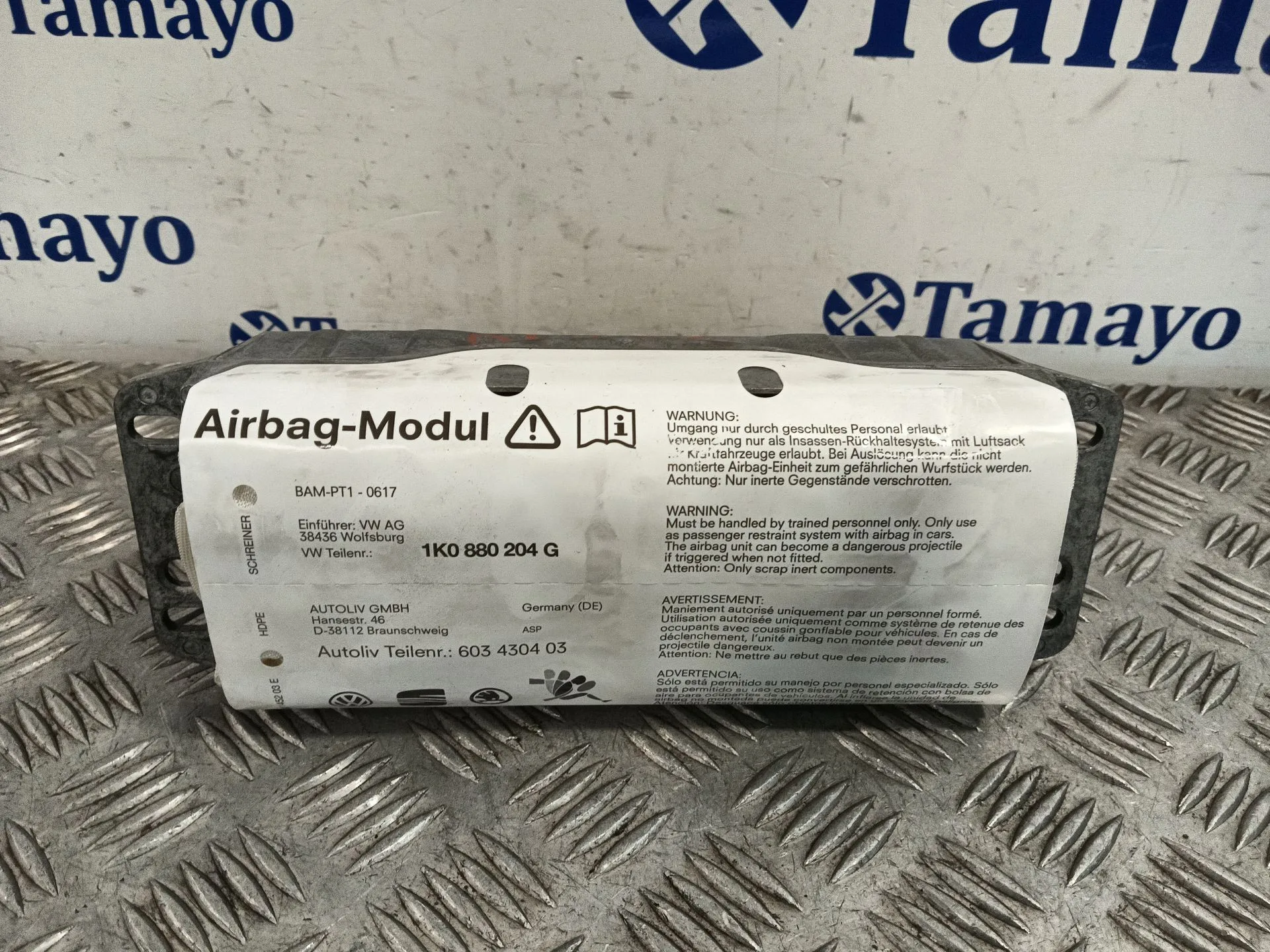 Airbag Delantero Derecho para Volkswagen Golf V (1K1)