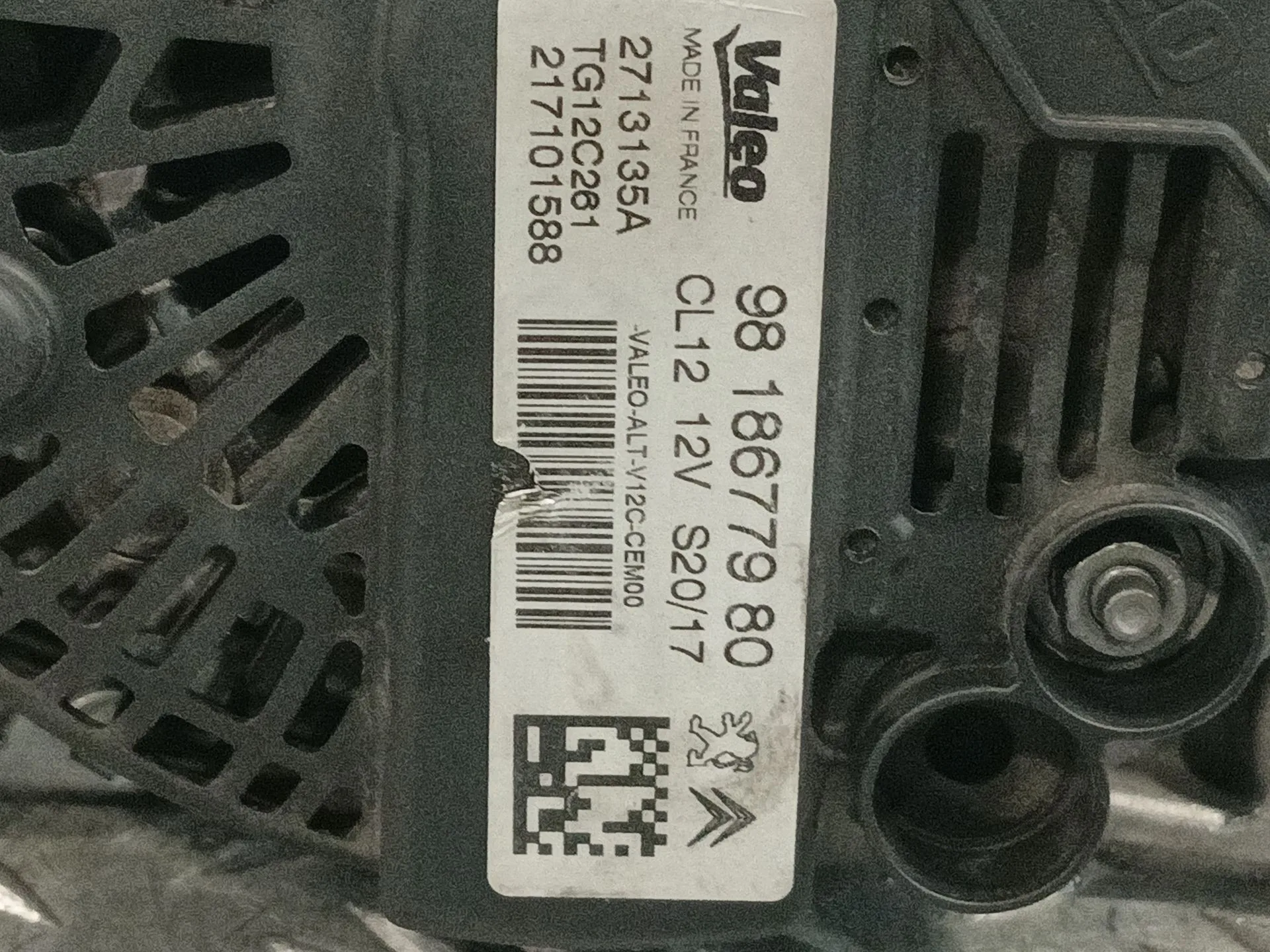 Alternador para Citroën Berlingo Multispace (B9)