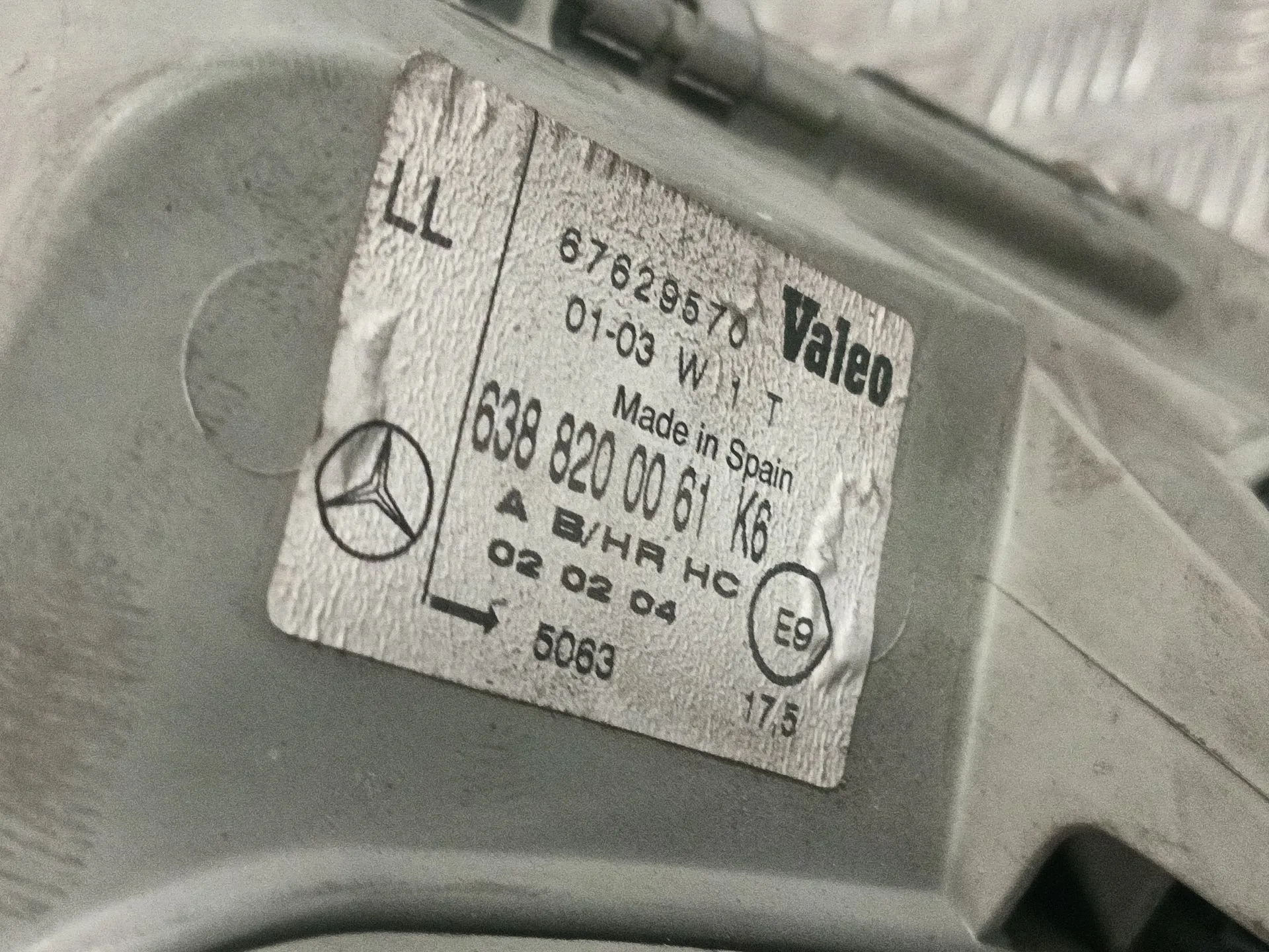 Faro Izquierdo para Mercedes-Benz Vito (W638) Caja Cerrada