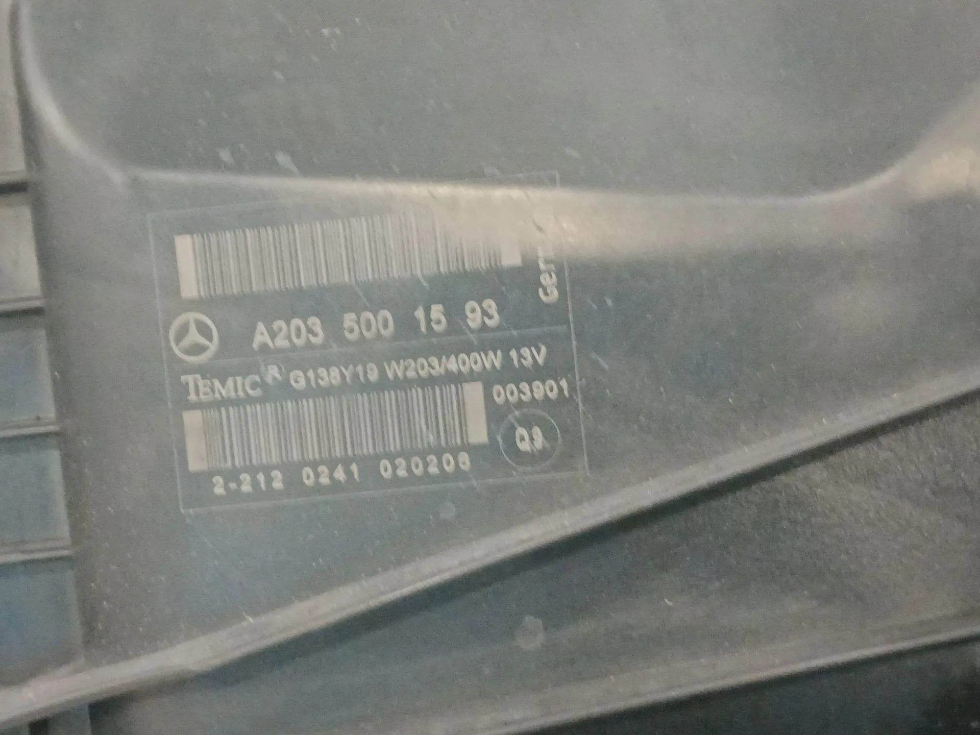 Electroventilador para Mercedes-Benz Clase C (W203)