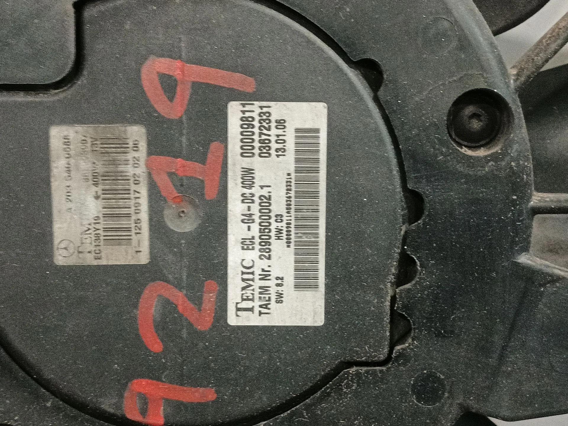 Electroventilador para Mercedes-Benz Clase C (W203)