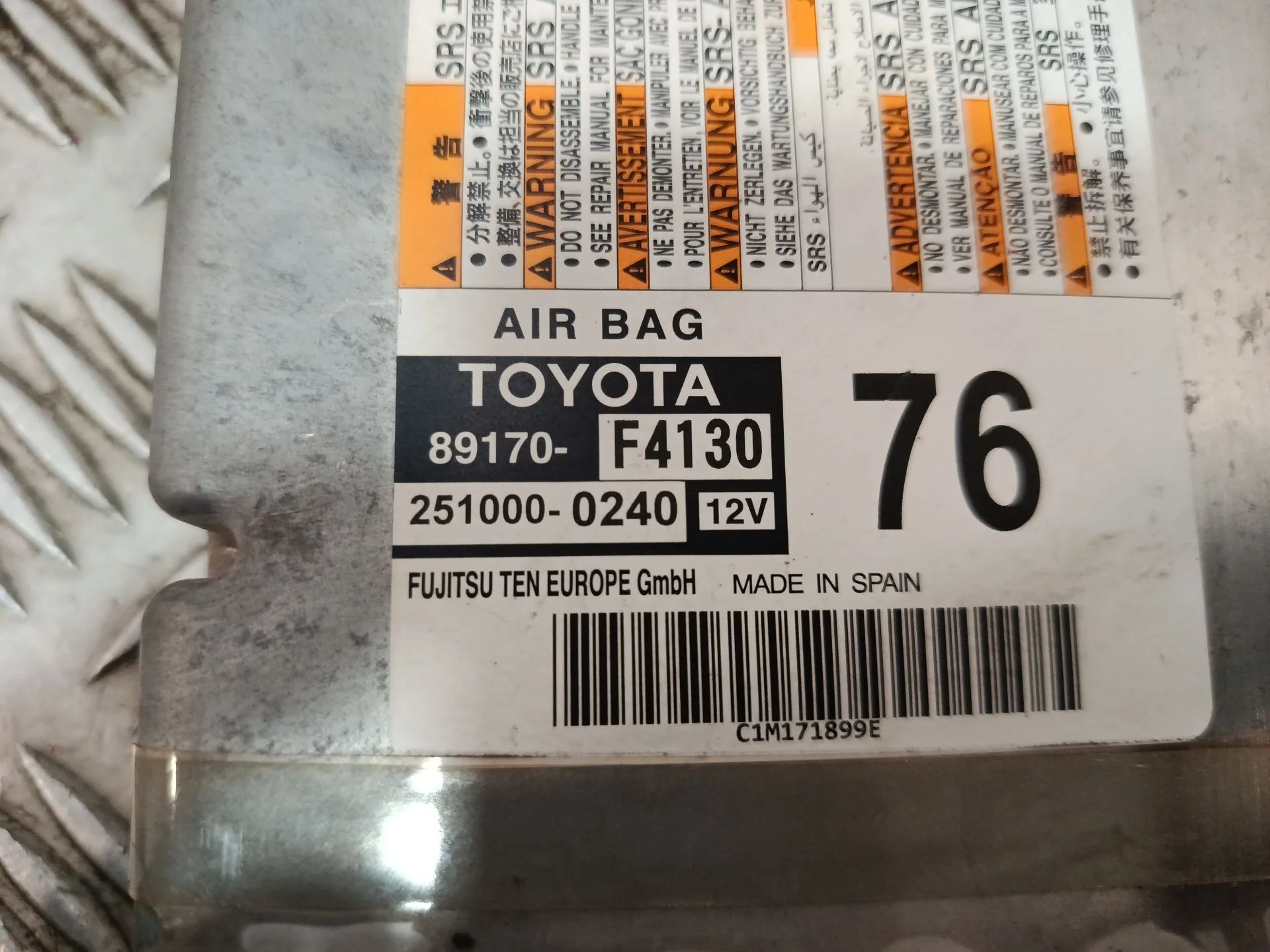 Centralita Airbag para Toyota C-Hr (_X1_)