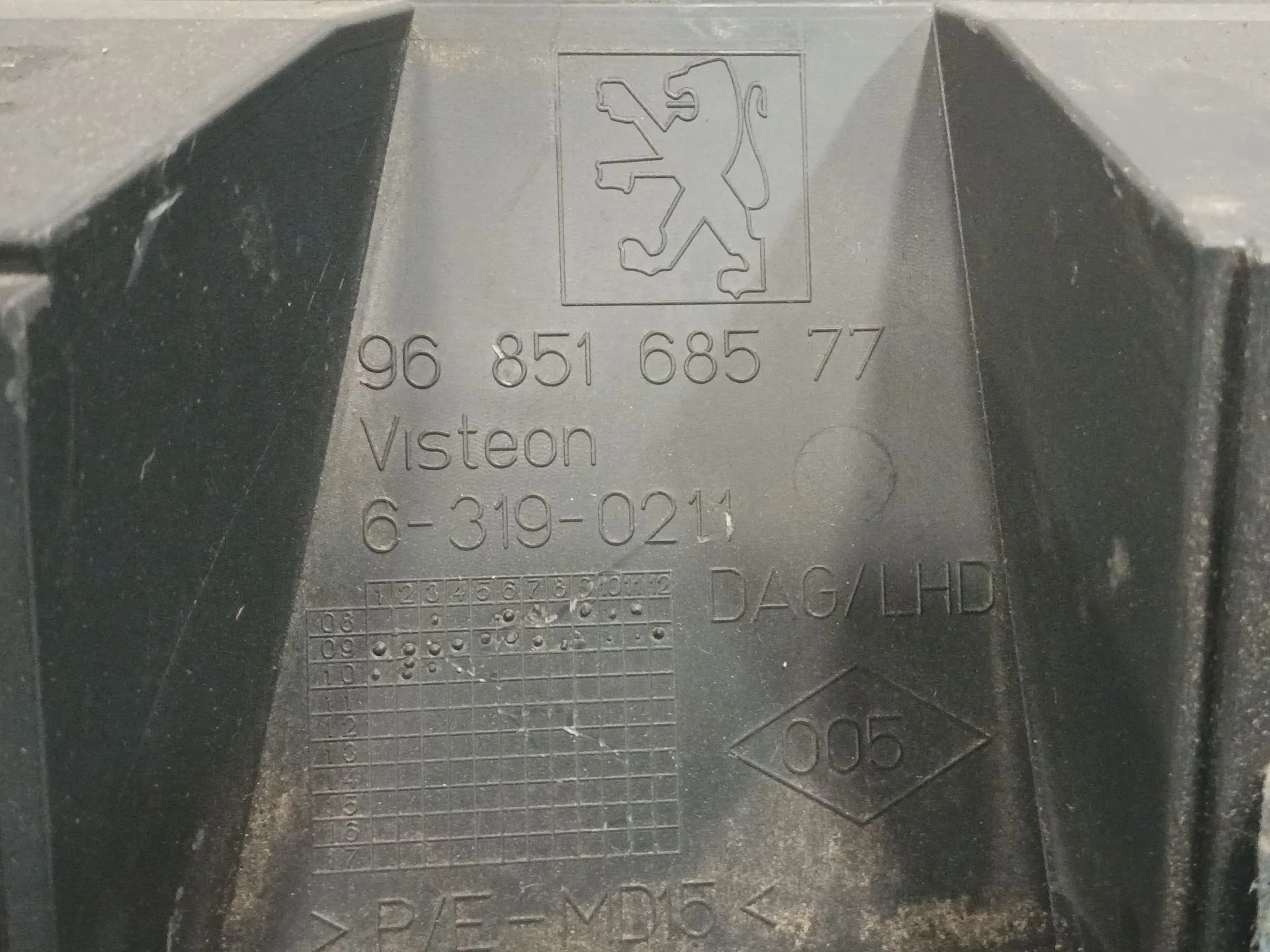 Guantera para Peugeot 3008