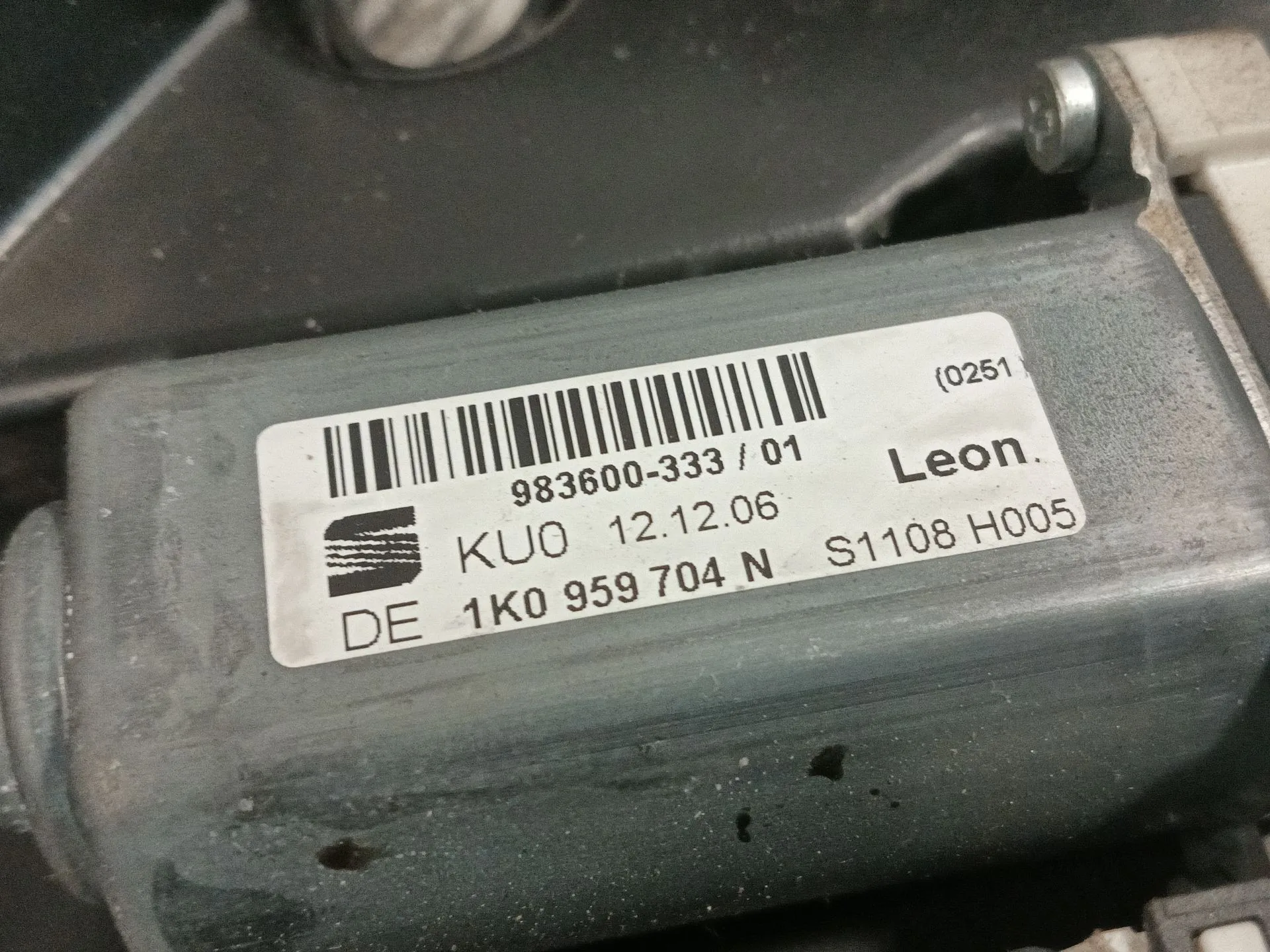 Elevalunas Trasero Derecho para Seat Leon (1P1)