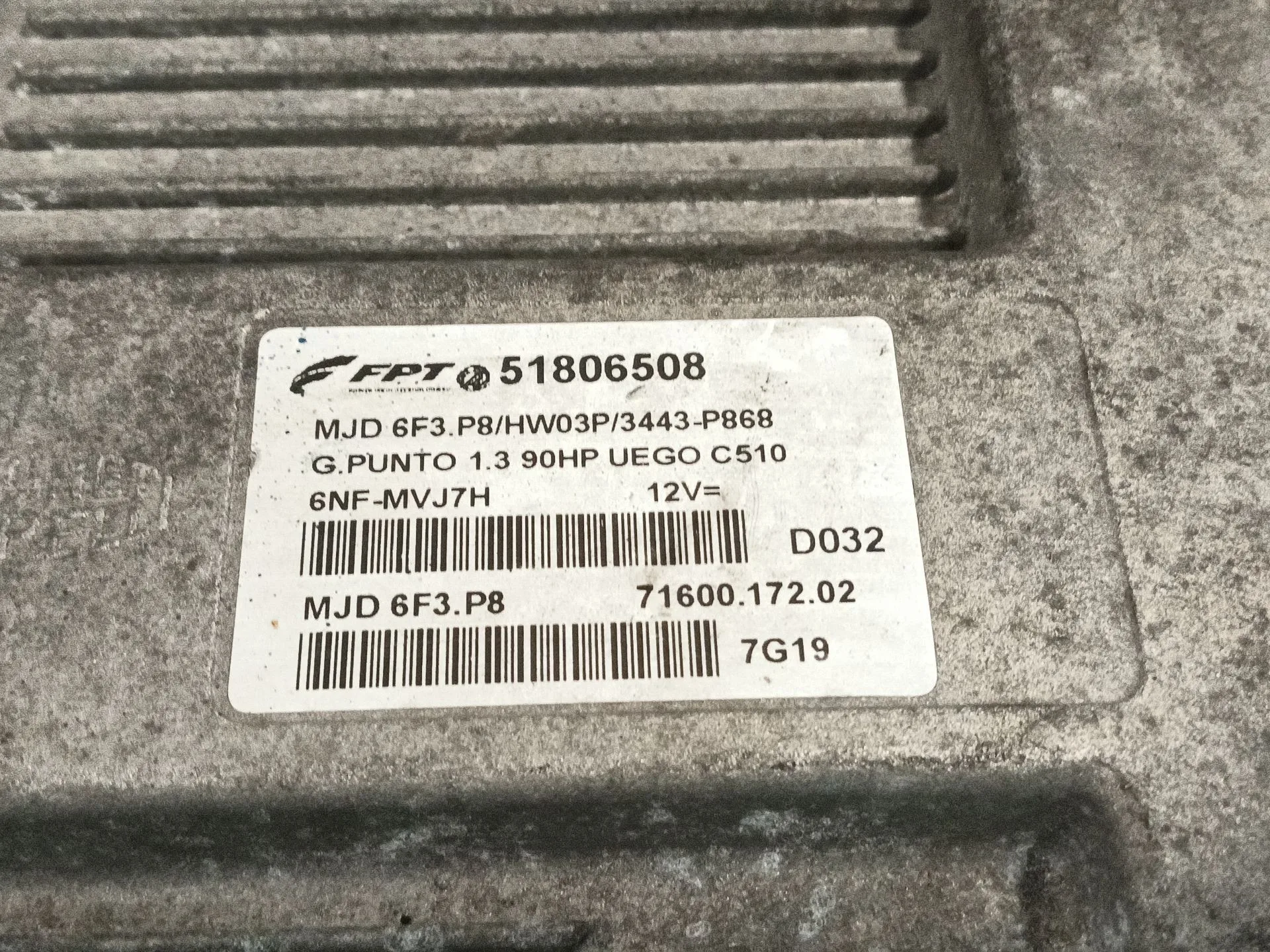 Centralita Motor Uce para Fiat Grande Punto (199_)