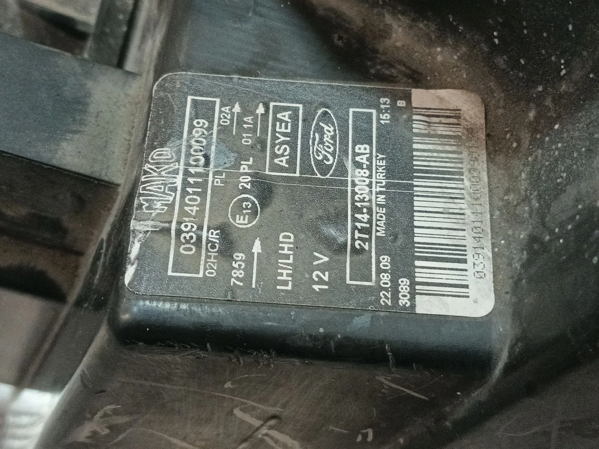 Faro Izquierdo para Ford Transit Connect (P65_, P70_, P80_)