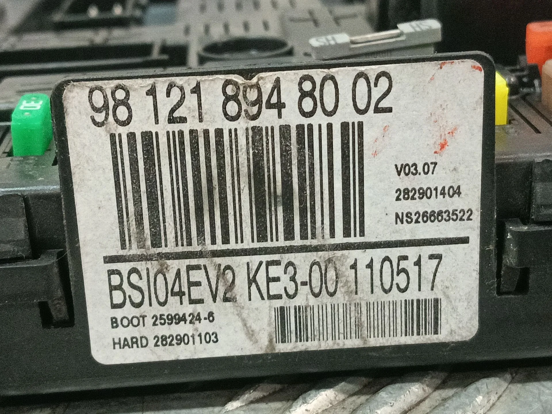 Caja Reles / Fusibles para Citroën Berlingo Multispace (B9)