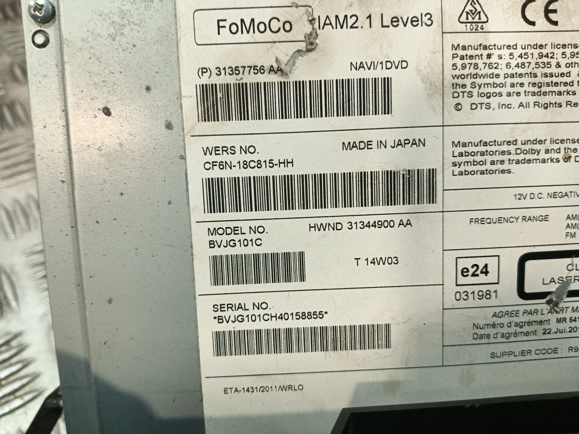 Sistema Audio / Radio Cd para Land Rover Discovery Iv (L319)