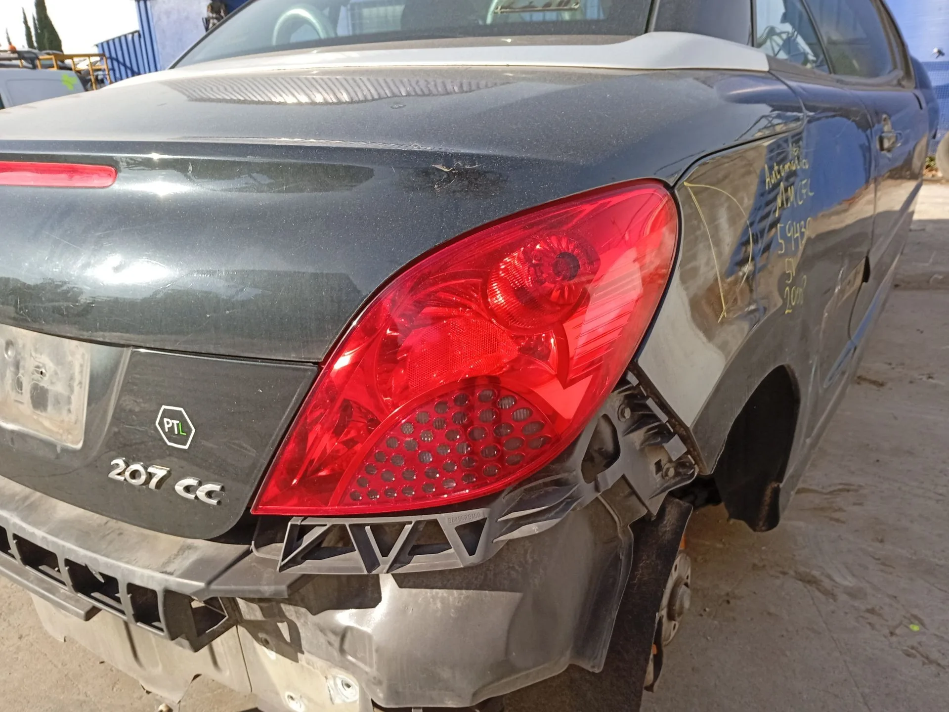 Piloto Trasero Derecho para Peugeot 207 Cc (Wd_)