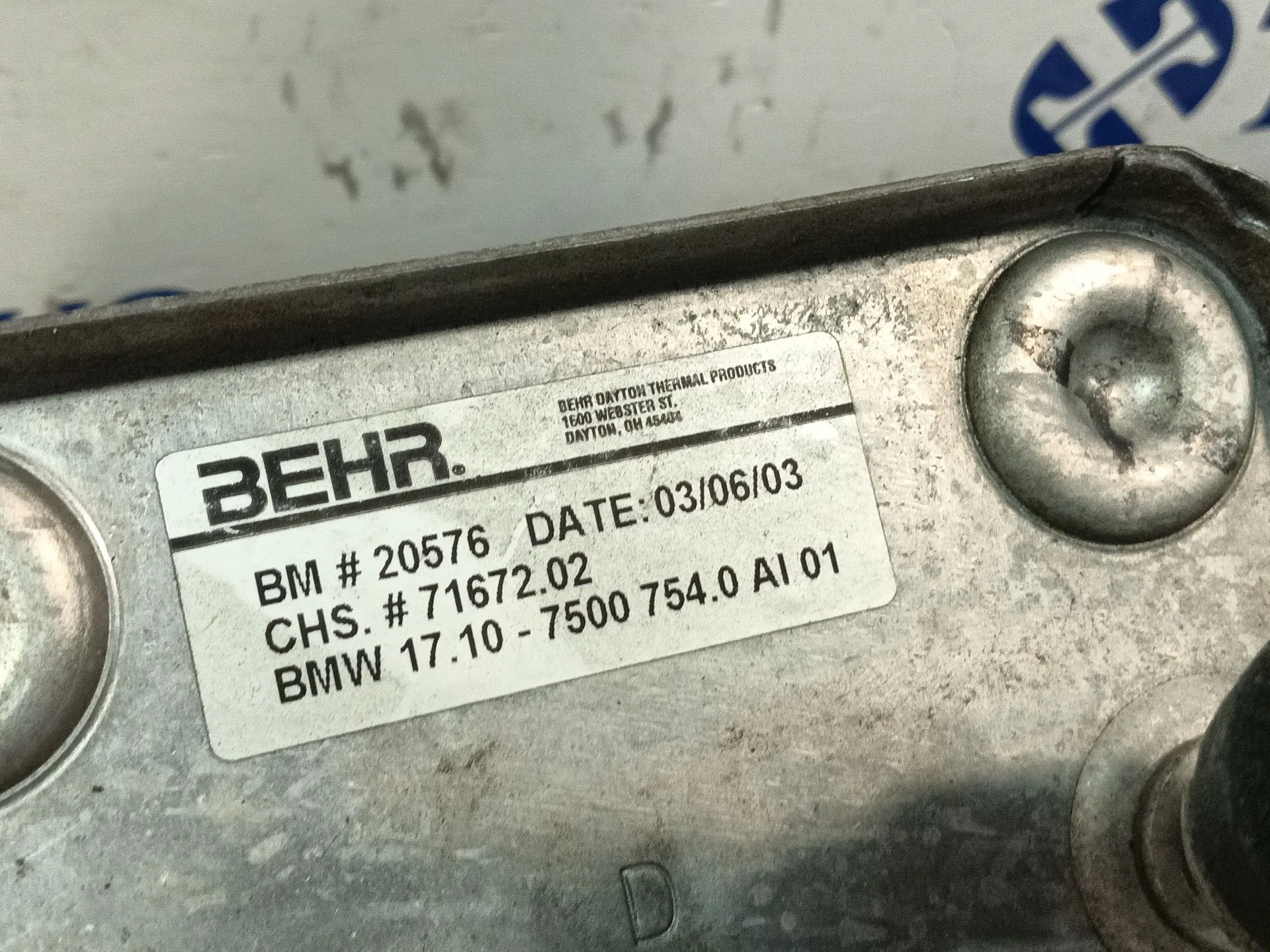Enfriador Aceite Motor para Bmw X5 (E53)