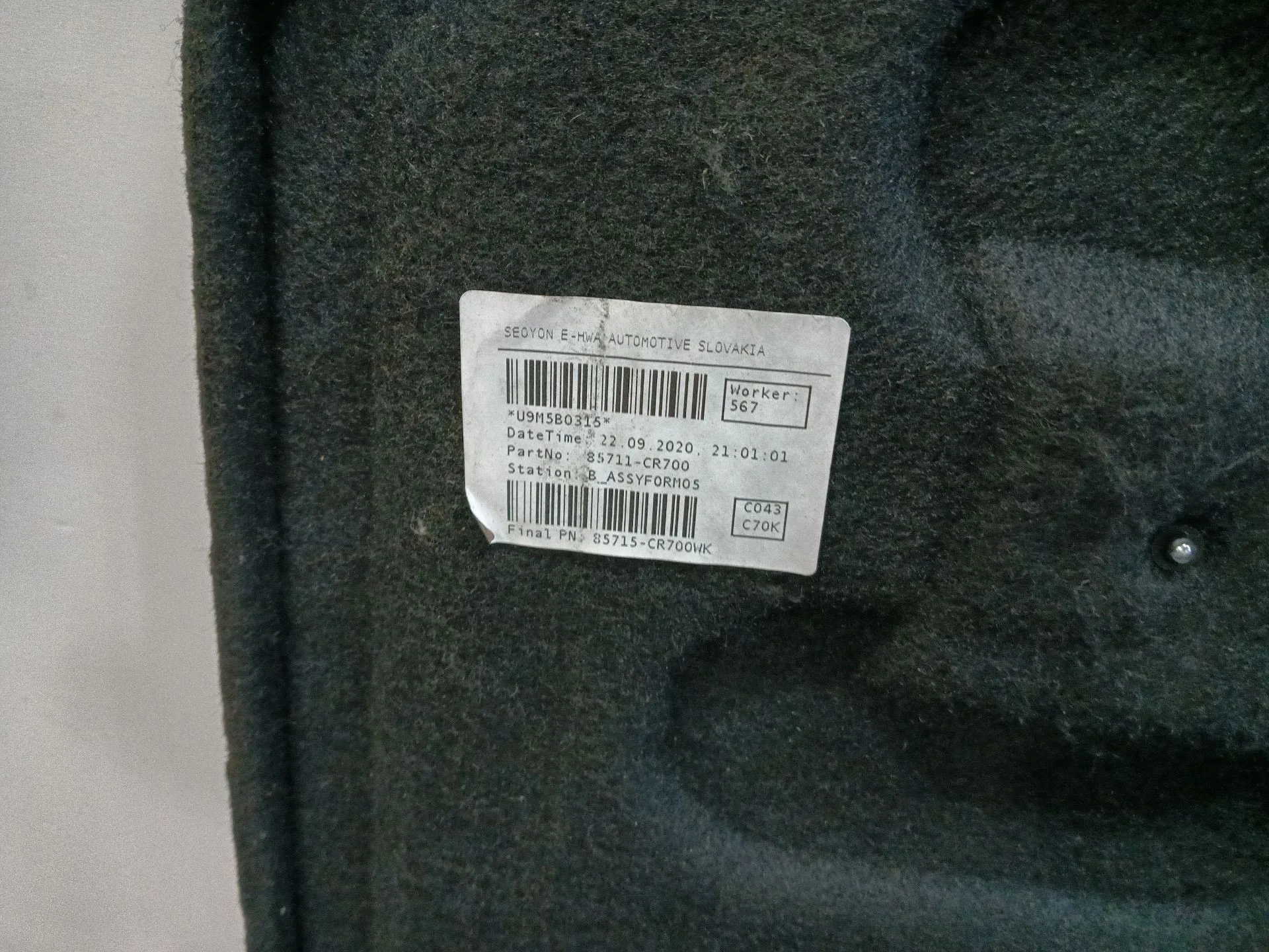 Moqueta Maletero para Kia Xceed (Cd)