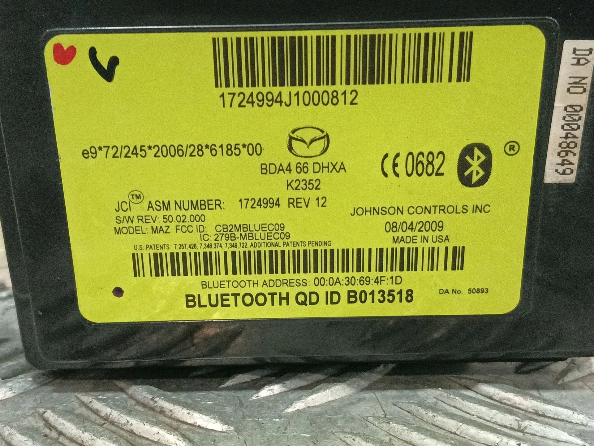 Modulo Electronico para Mazda 3 Lim. (Bl)