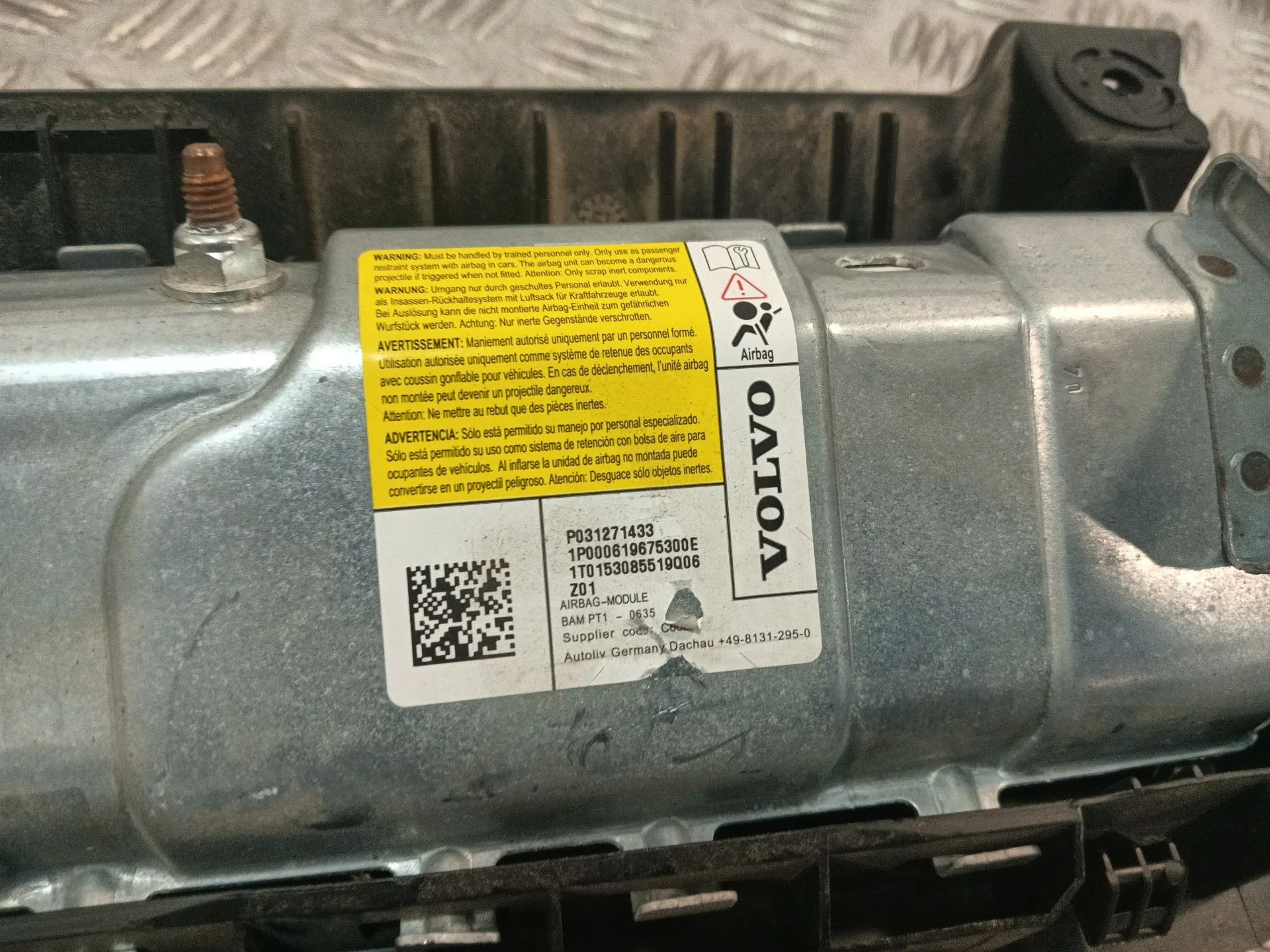 Airbag Rodillas para Volvo V40 Hatchback (525)