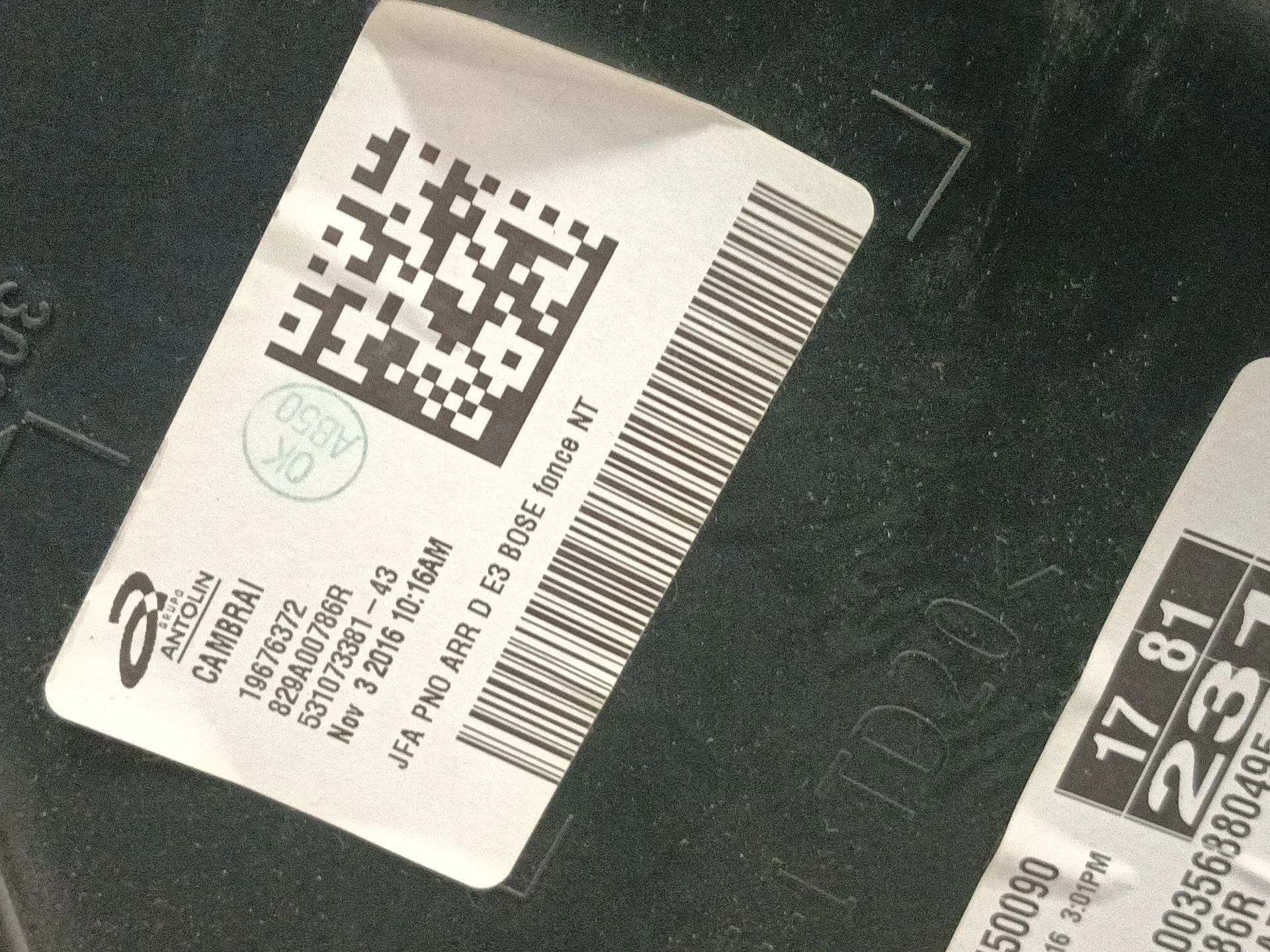 Guarnecido Puerta Trasera Derecha para Renault Scenic Iv (J9_)