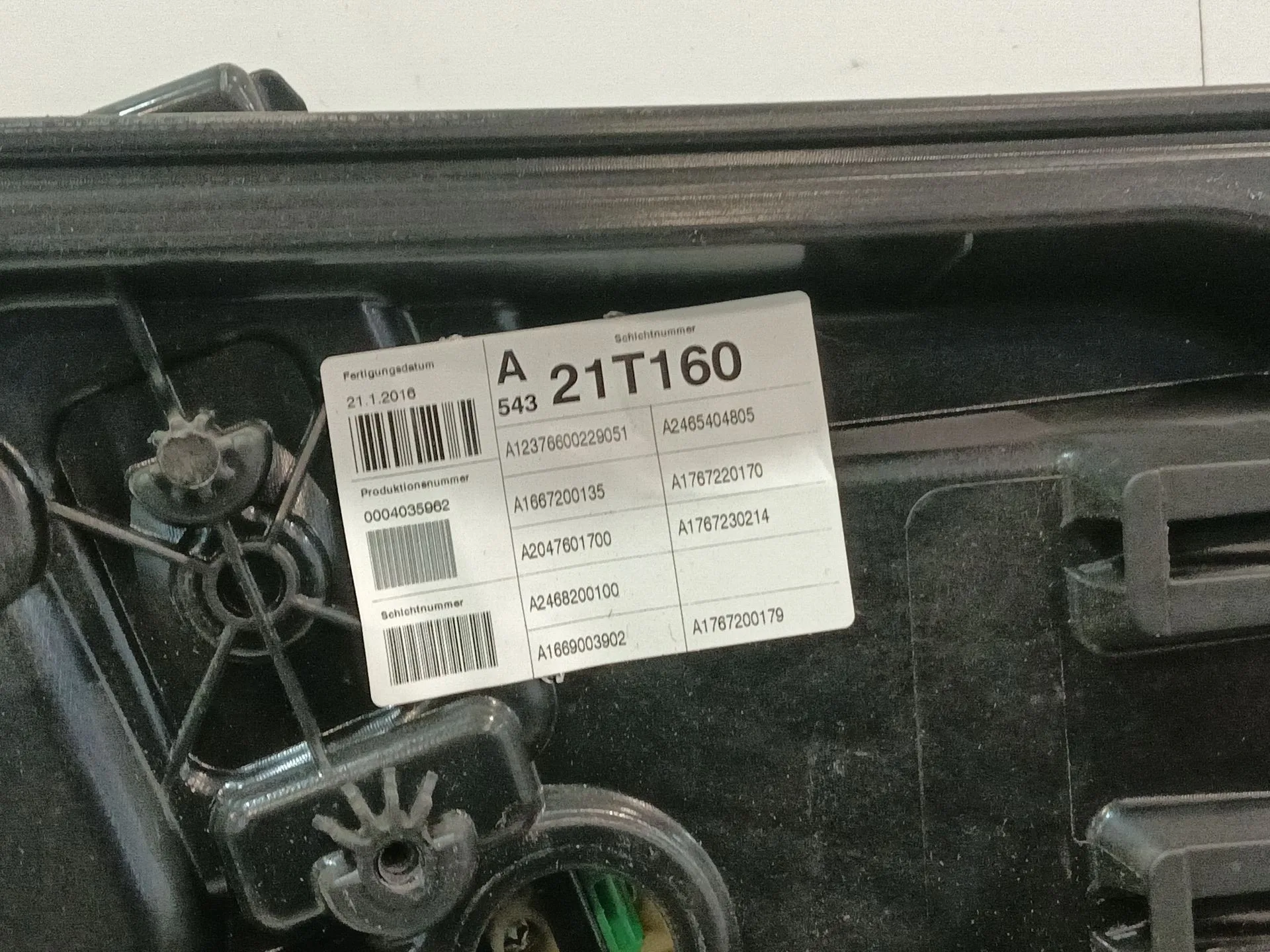 Elevalunas Delantero Izquierdo para Mercedes-Benz Clase A (W176)