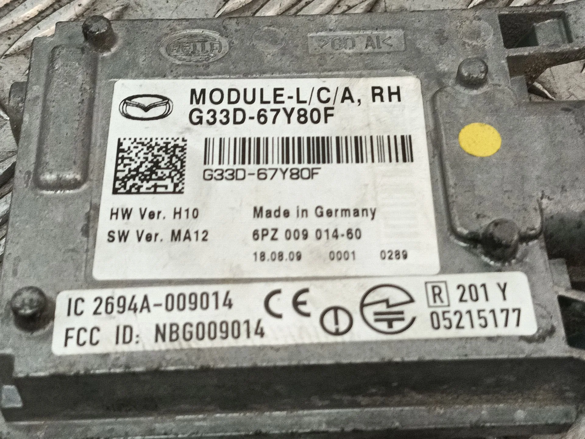 Modulo Electronico para Mazda 3 Lim. (Bl)