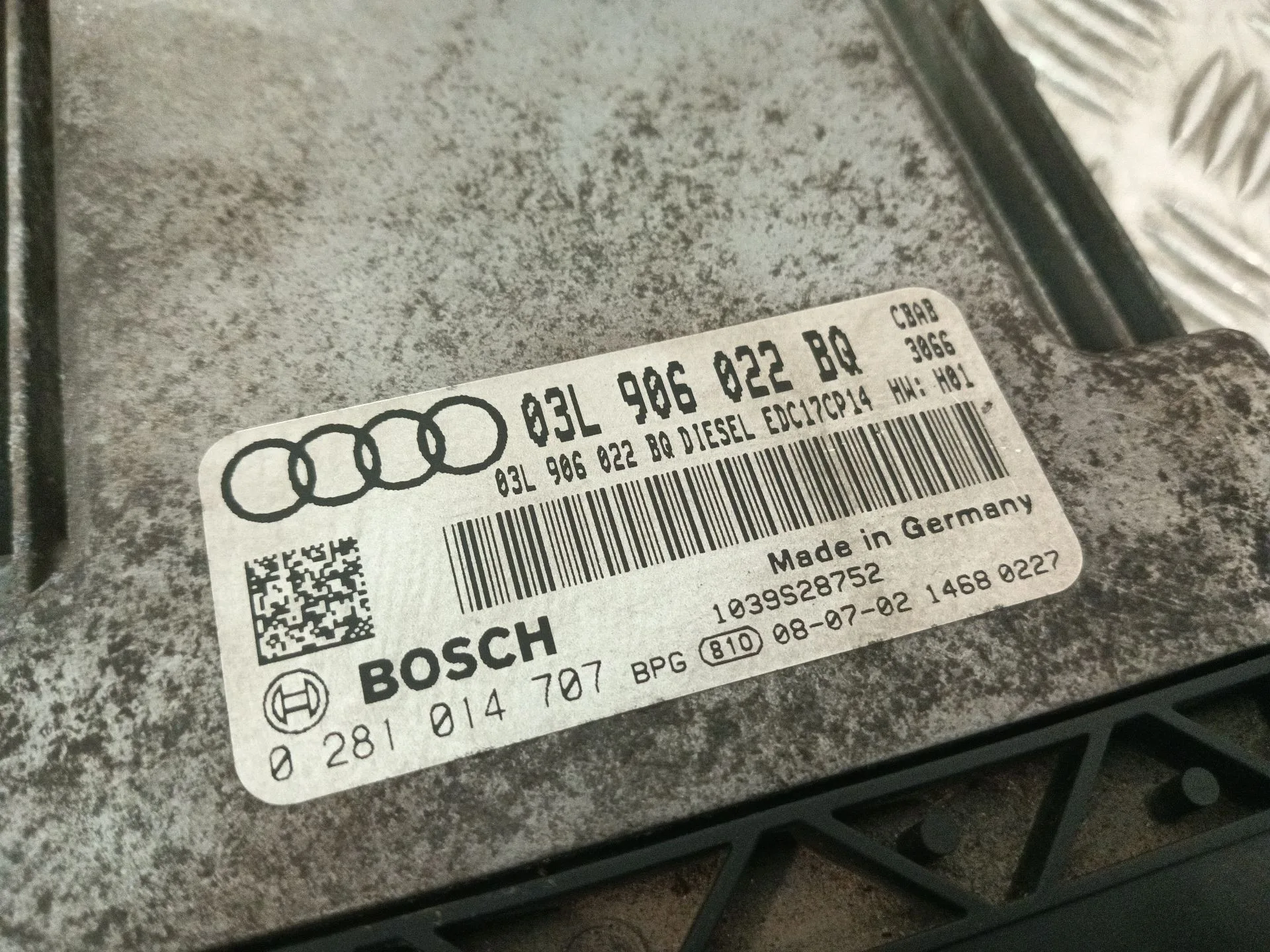 Centralita Motor Uce para Audi A3 Sportback (8Pa)