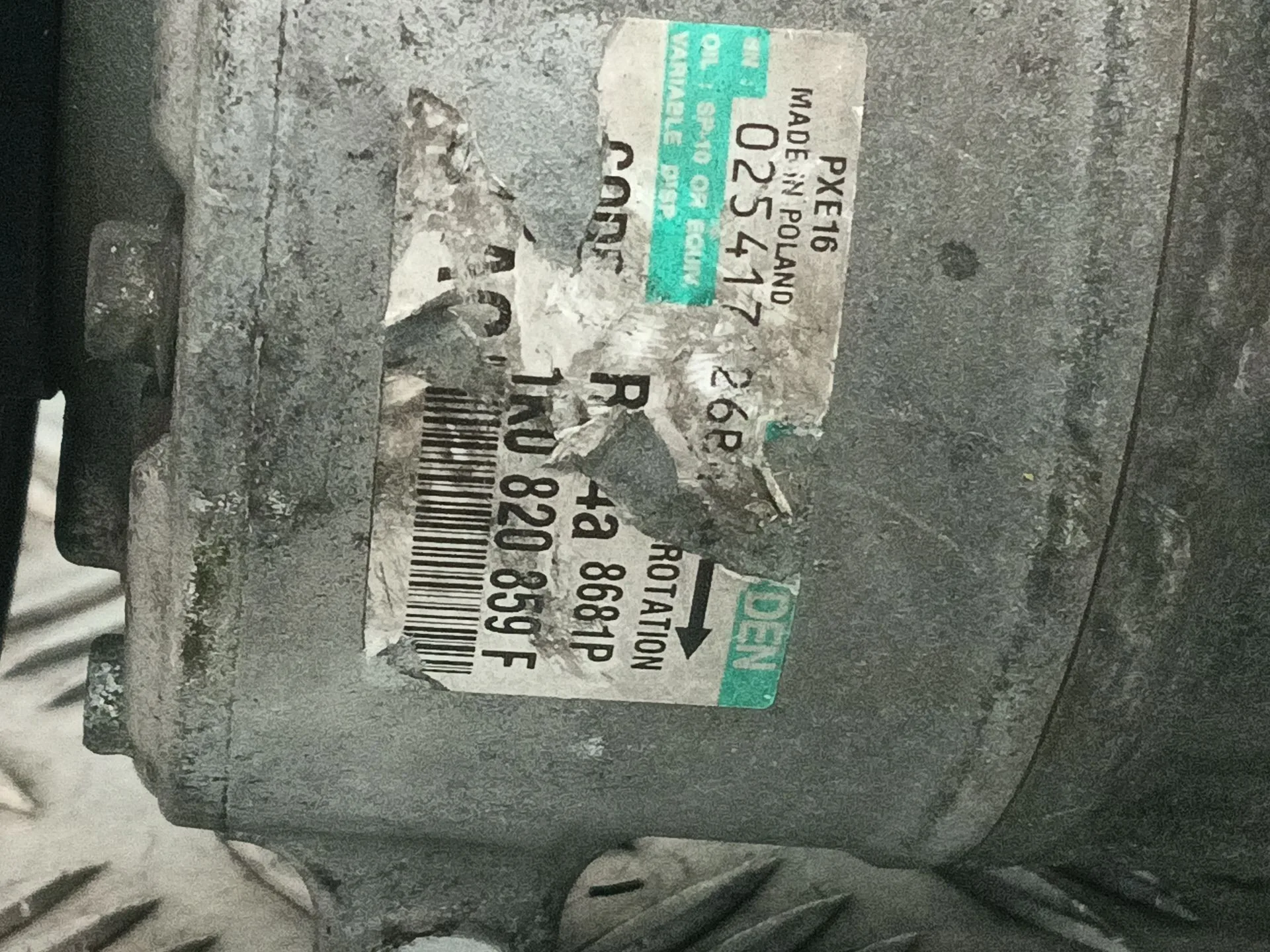 Compresor Aire Acondicionado para Audi A3 Sportback (8Pa)