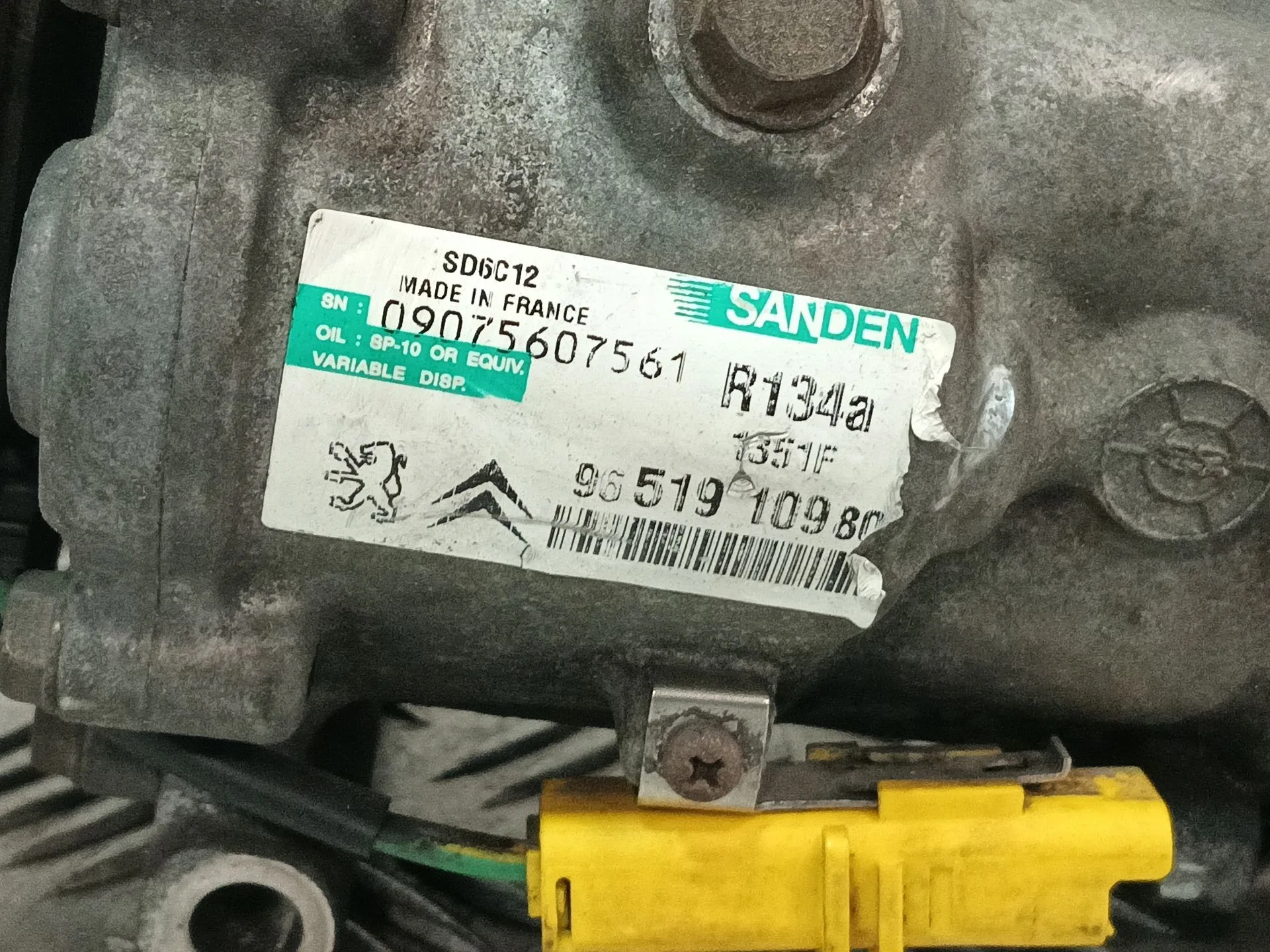 Compresor Aire Acondicionado para Peugeot 307 (3A/C)