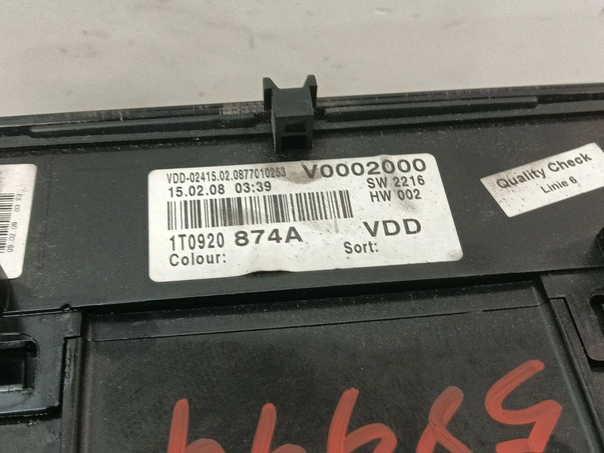 Cuadro Instrumentos para Volkswagen Touran (1T2)