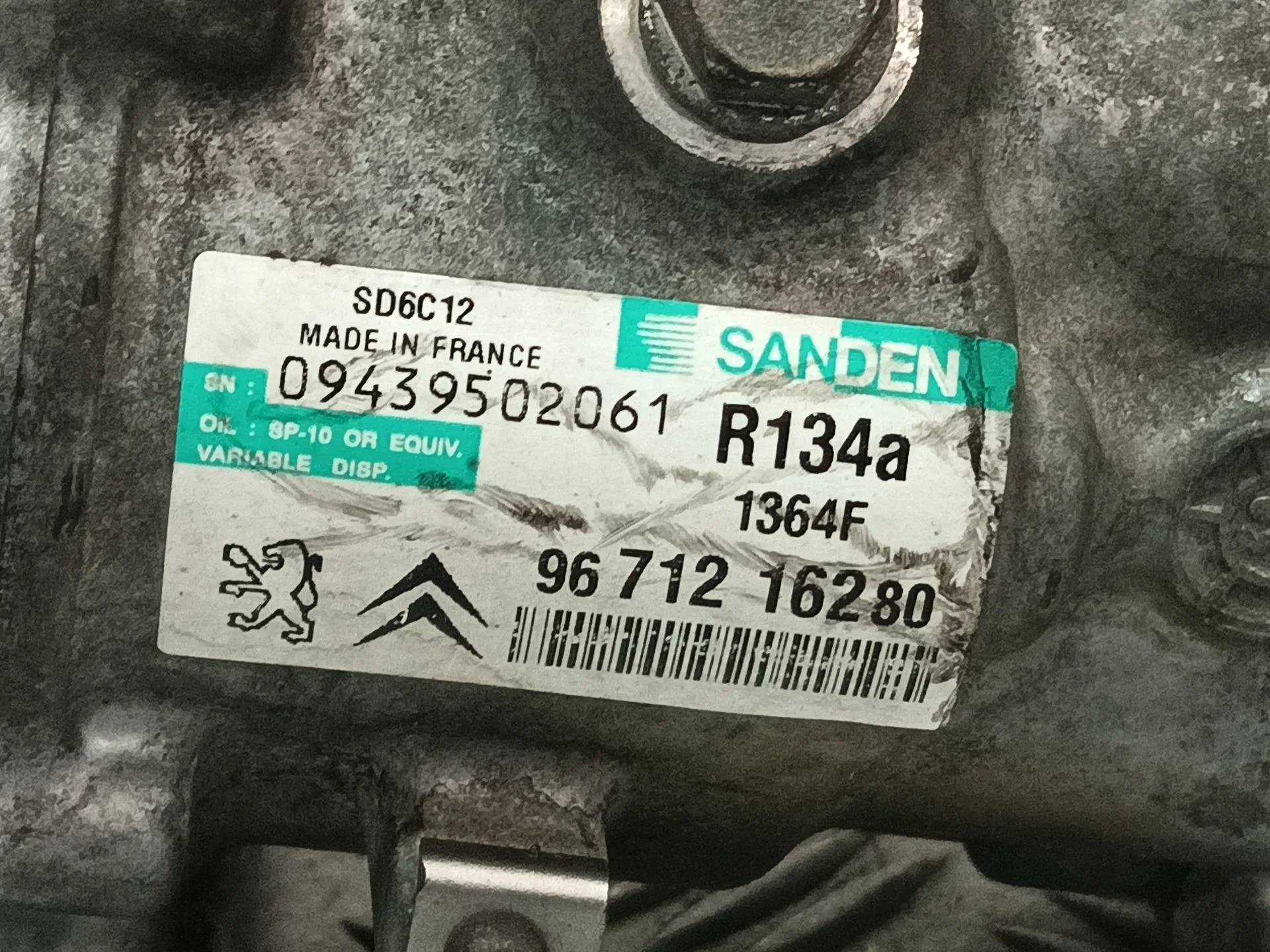 Compresor Aire Acondicionado para Peugeot 207/207+ (Wa_, Wc_)