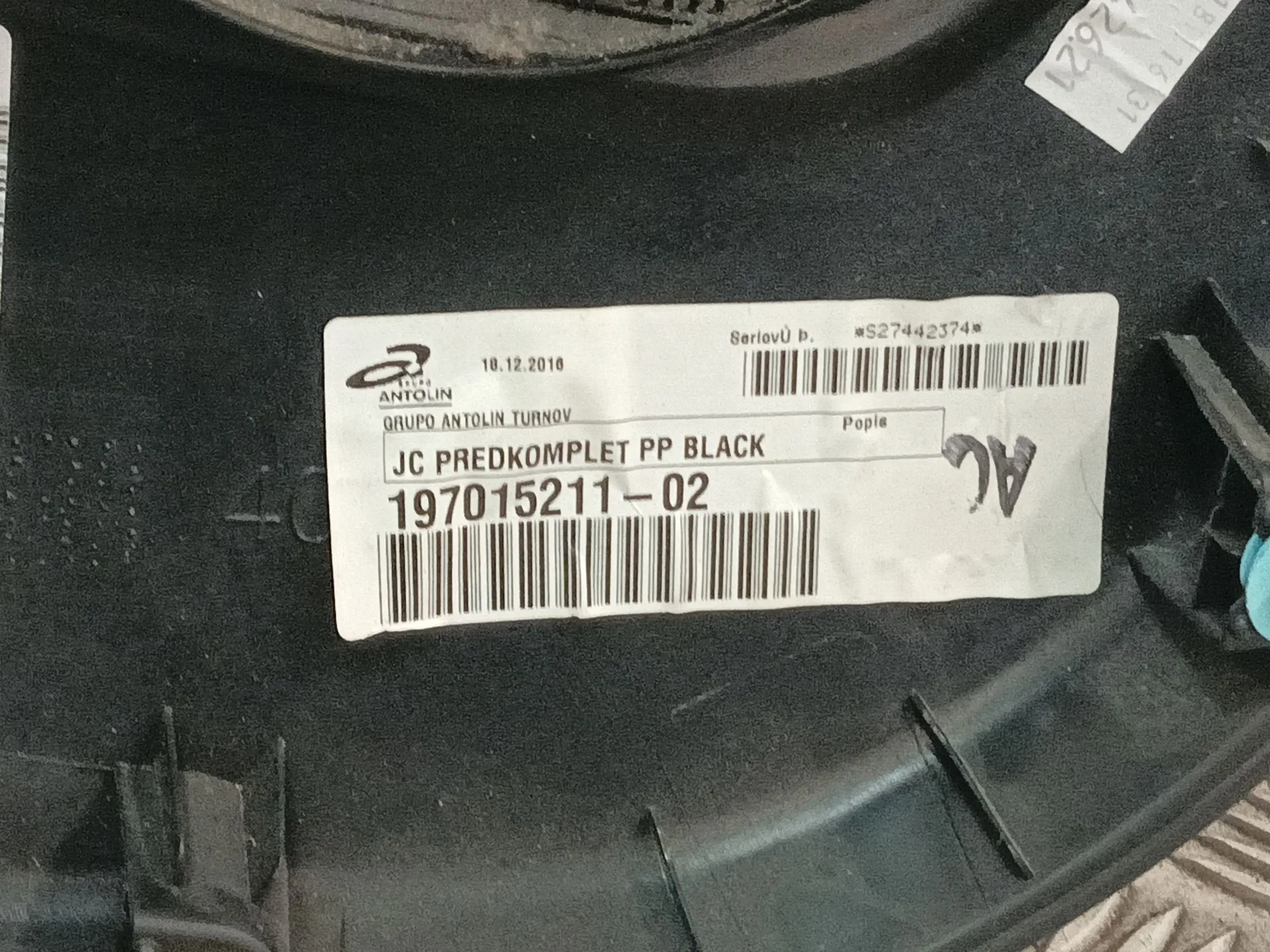Guarnecido Puerta Delantera Derecha para Hyundai Ix20 (Jc)