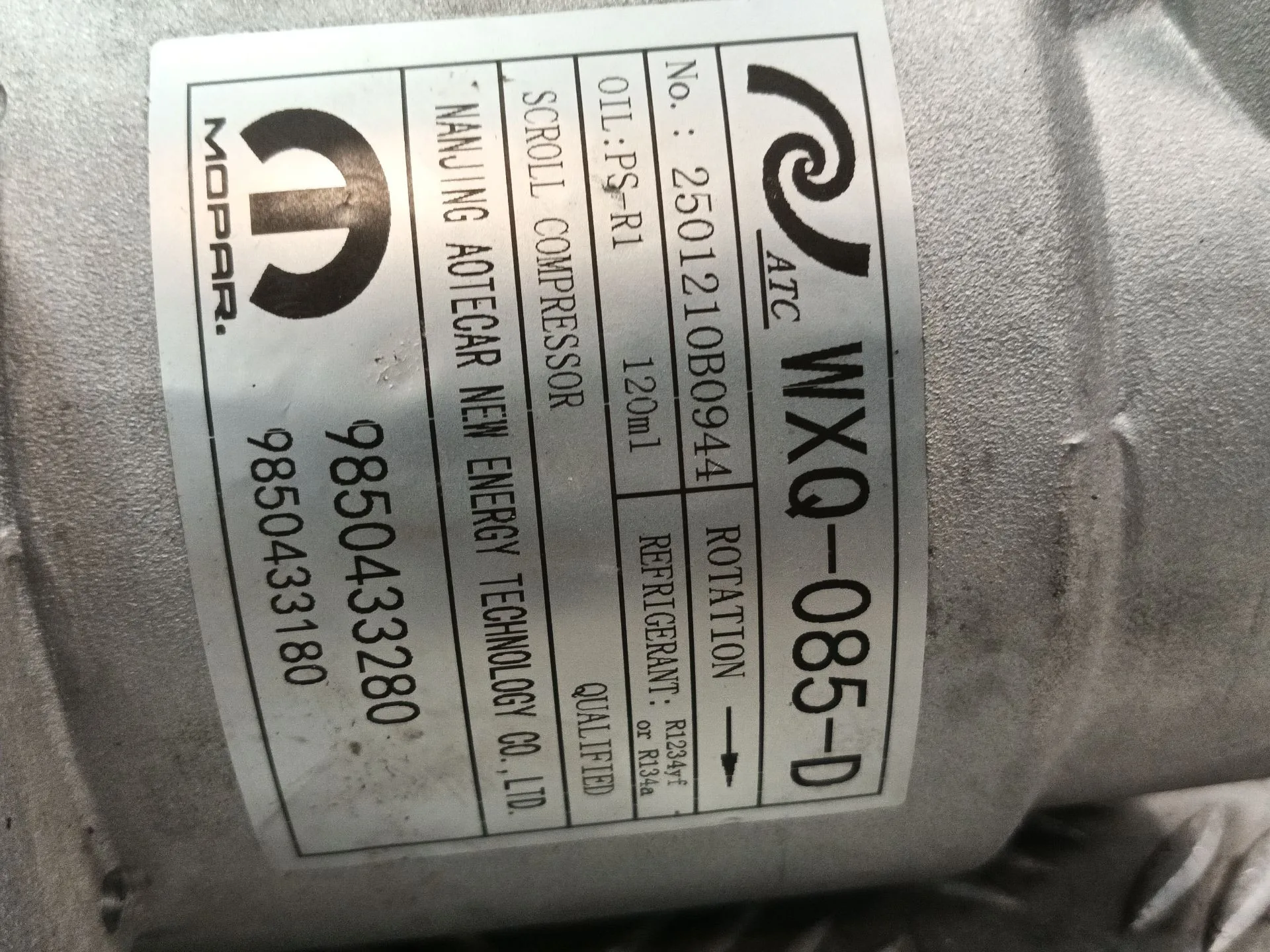Compresor Aire Acondicionado para Opel Corsa F Xhl Mt6