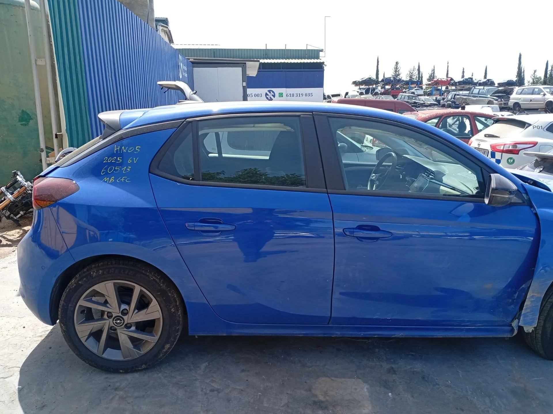 Puerta Trasera Derecha para Opel Corsa F Xhl Mt6
