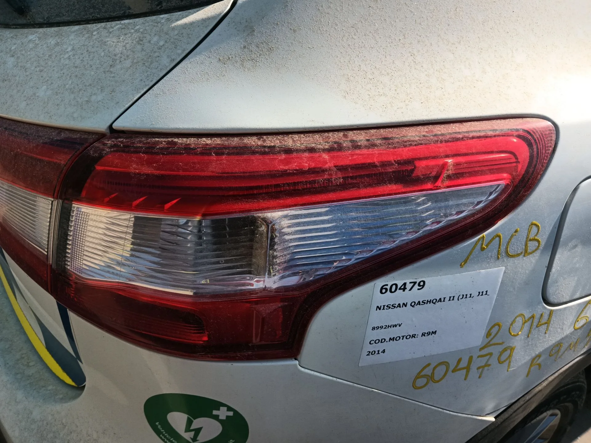 Piloto Trasero Derecho para Nissan Qashqai Ii (J11, J11_)