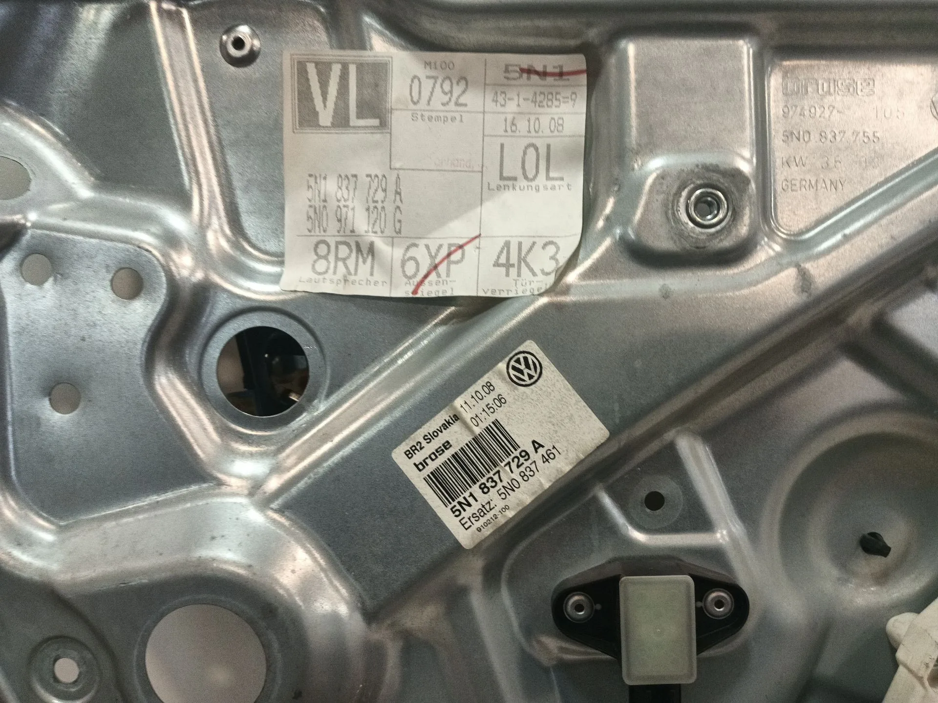 Elevalunas Delantero Izquierdo para Volkswagen Tiguan (5N_)