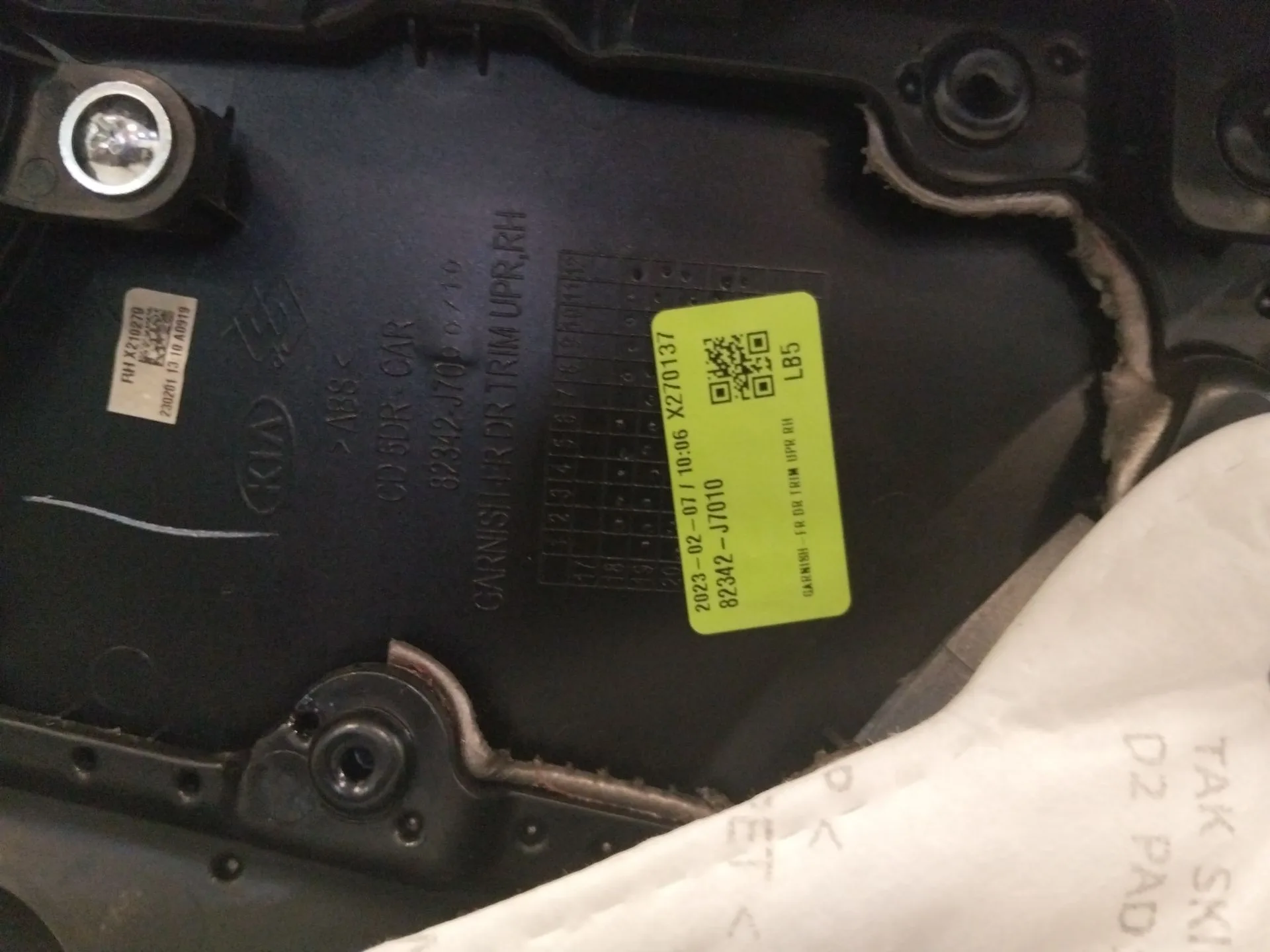 Guarnecido Puerta Delantera Derecha para Kia Xceed (Cd)