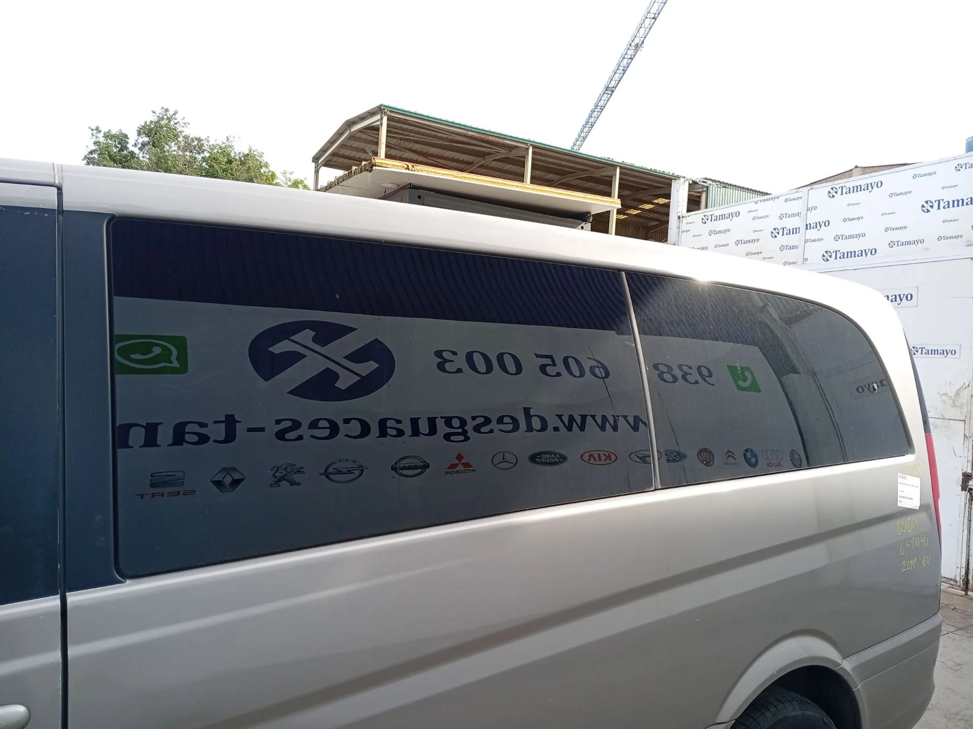 Luna Trasera Izquierda para Mercedes-Benz Viano (W639)