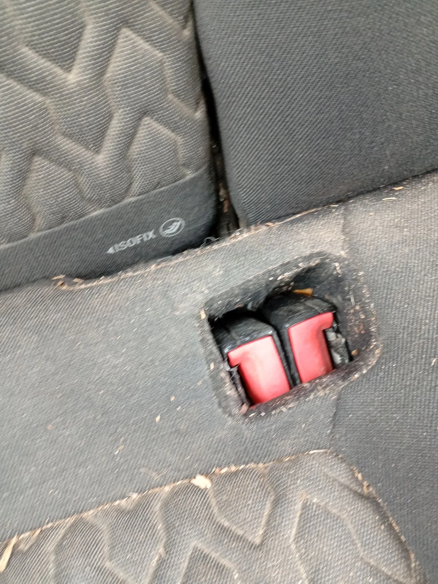 Enganche Cinturon Trasero Derecho para Opel Corsa D (S07)