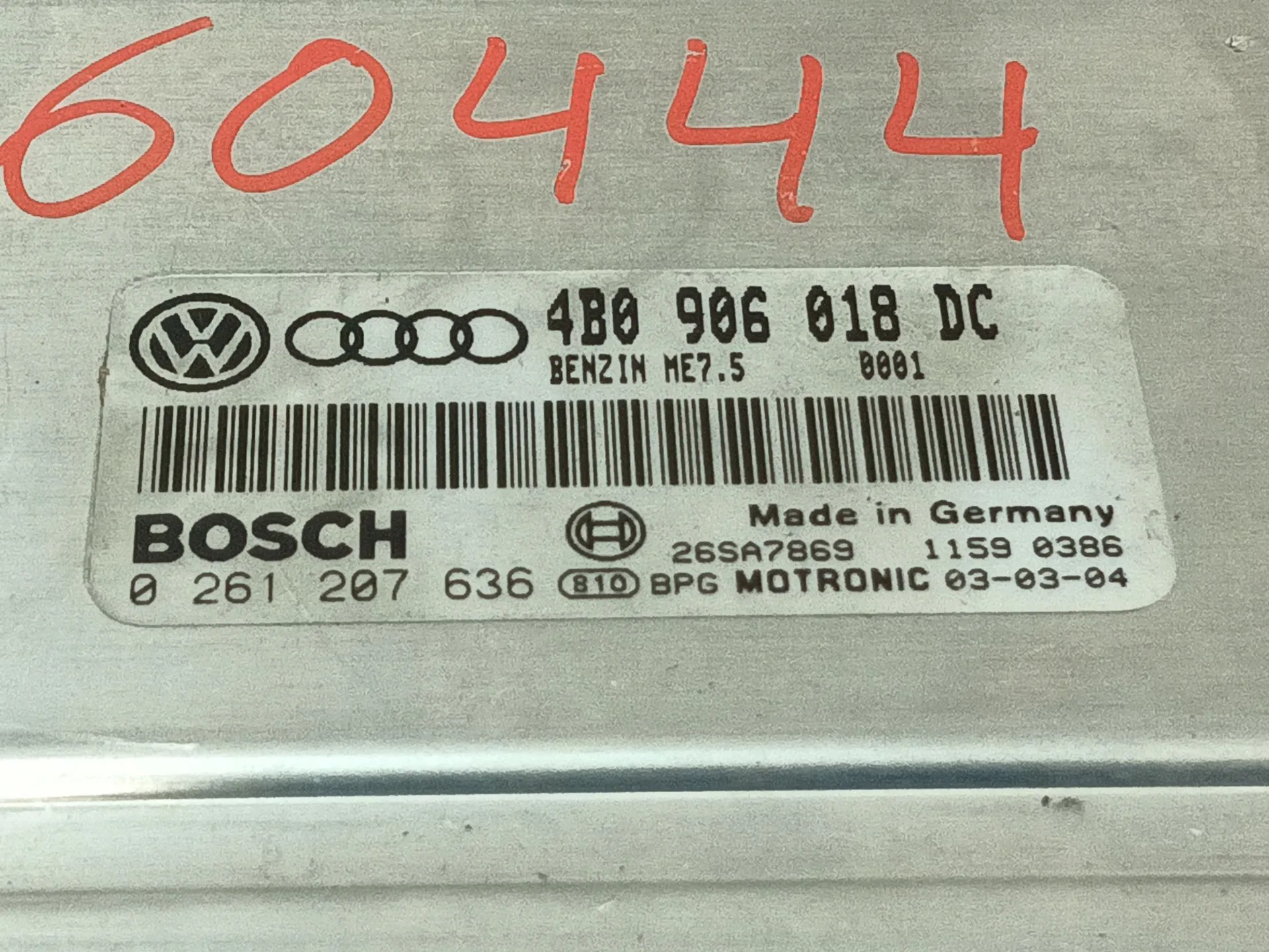 Centralita Motor Uce para Audi A6 C5 Avant (4B5, 4B6)