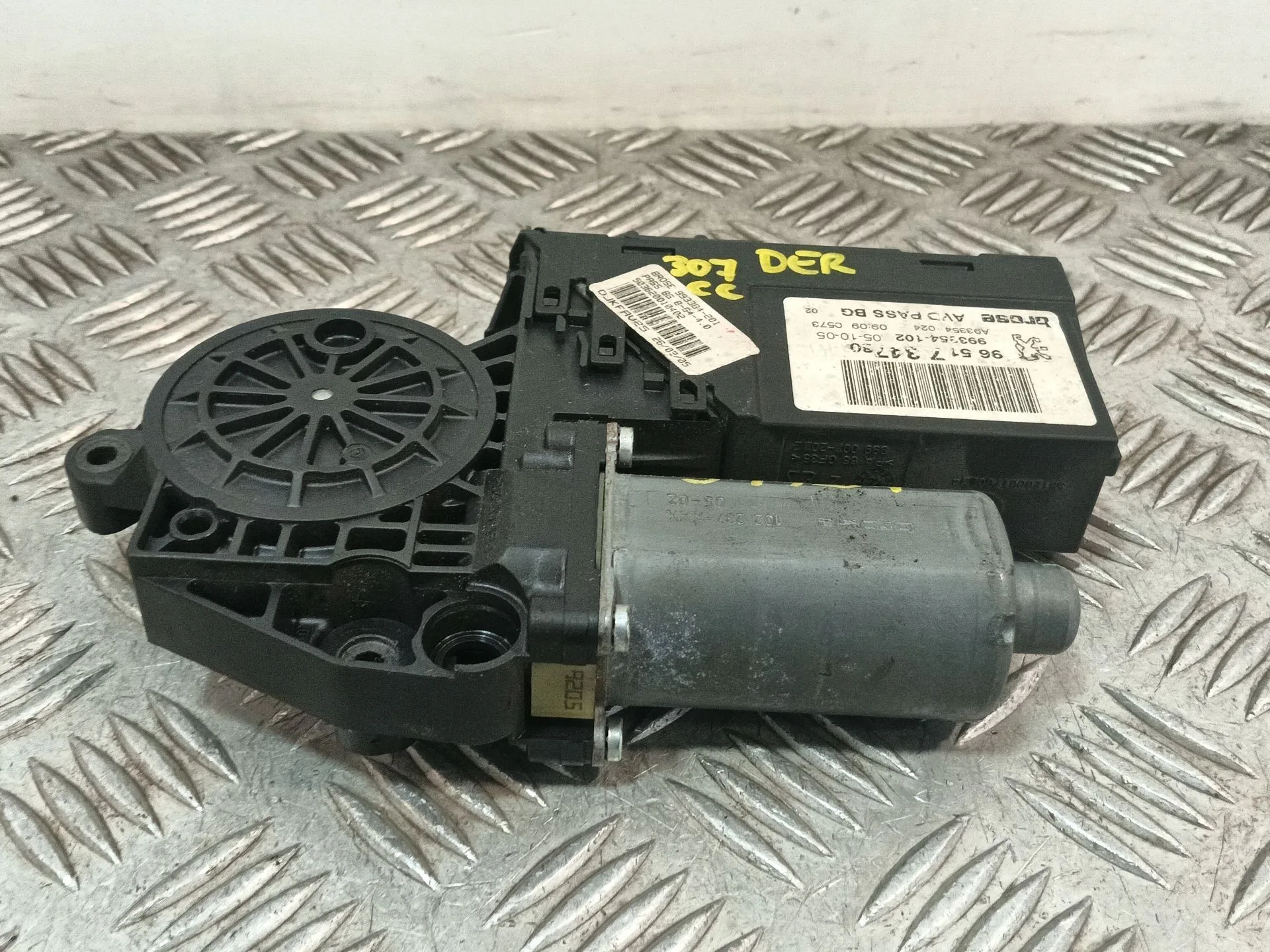 Motor Elevalunas Delantero Derecho para Peugeot 307 Cc (3B)