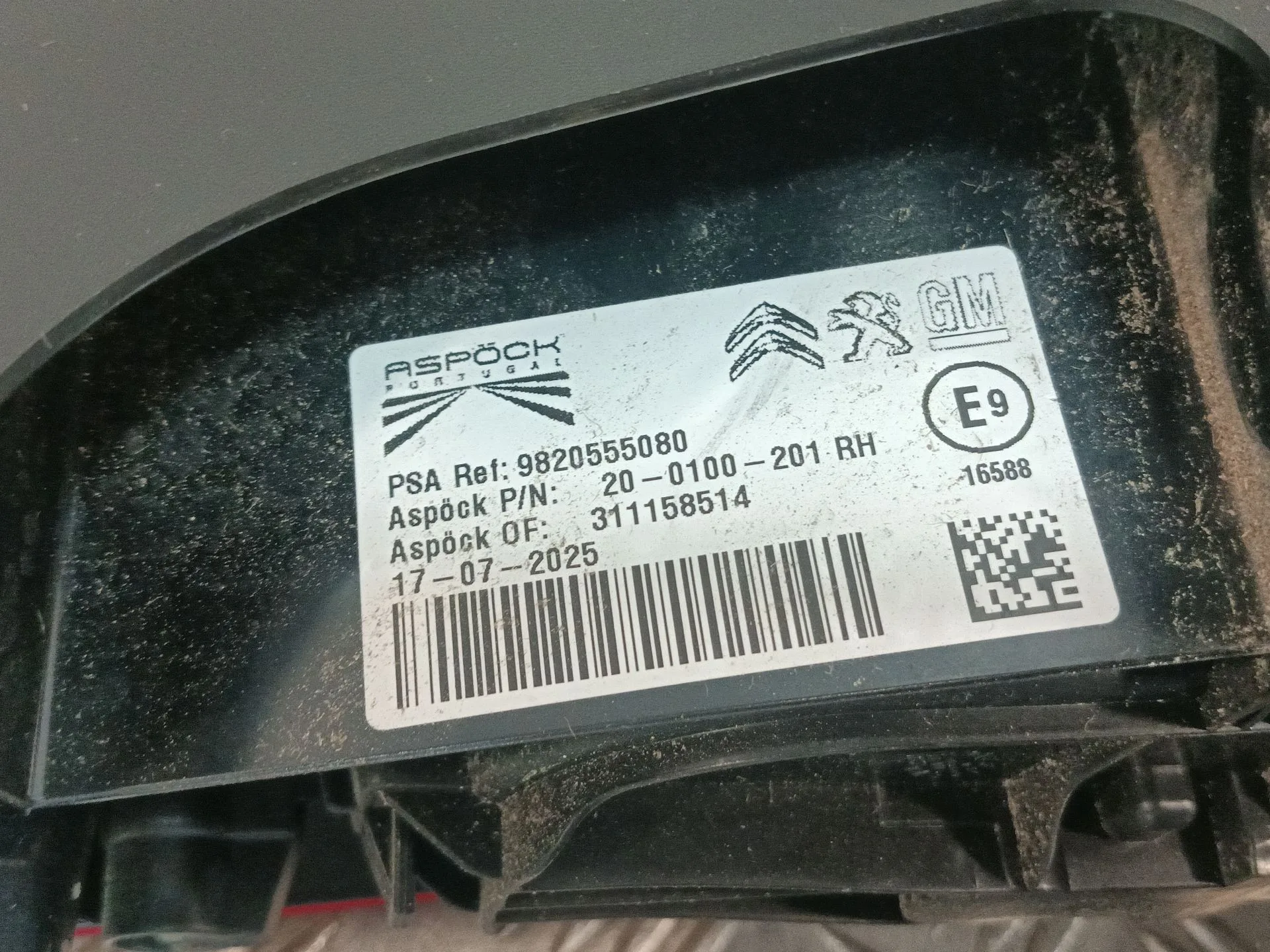 Piloto Trasero Derecho para Citroën Berlingo Furgoneta/Monovolumen (K9)
