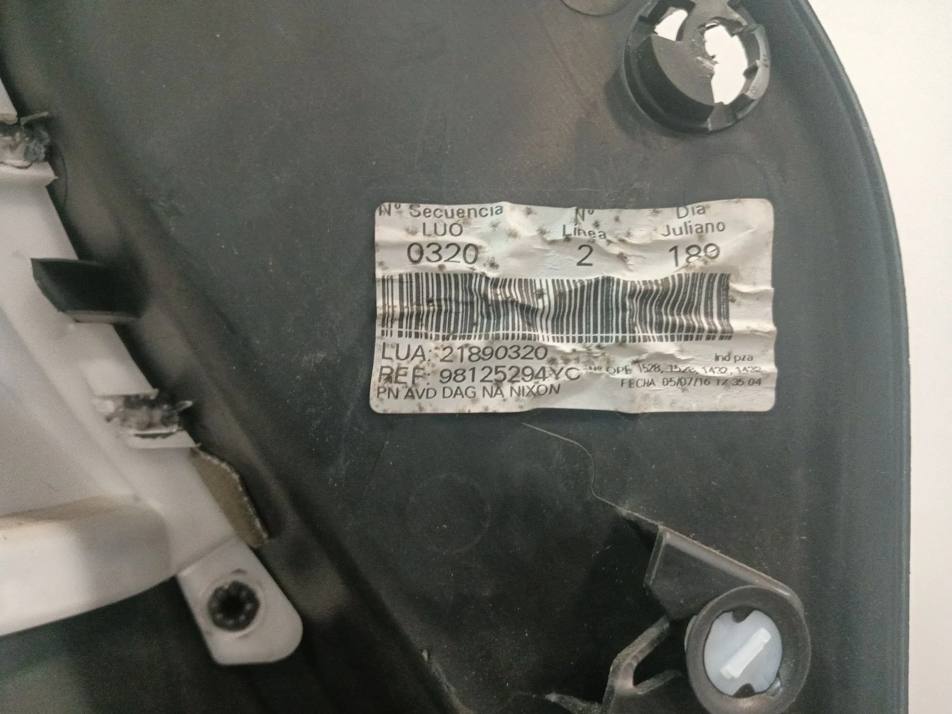 Guarnecido Puerta Delantera Derecha para Citroën C4 Picasso Ii