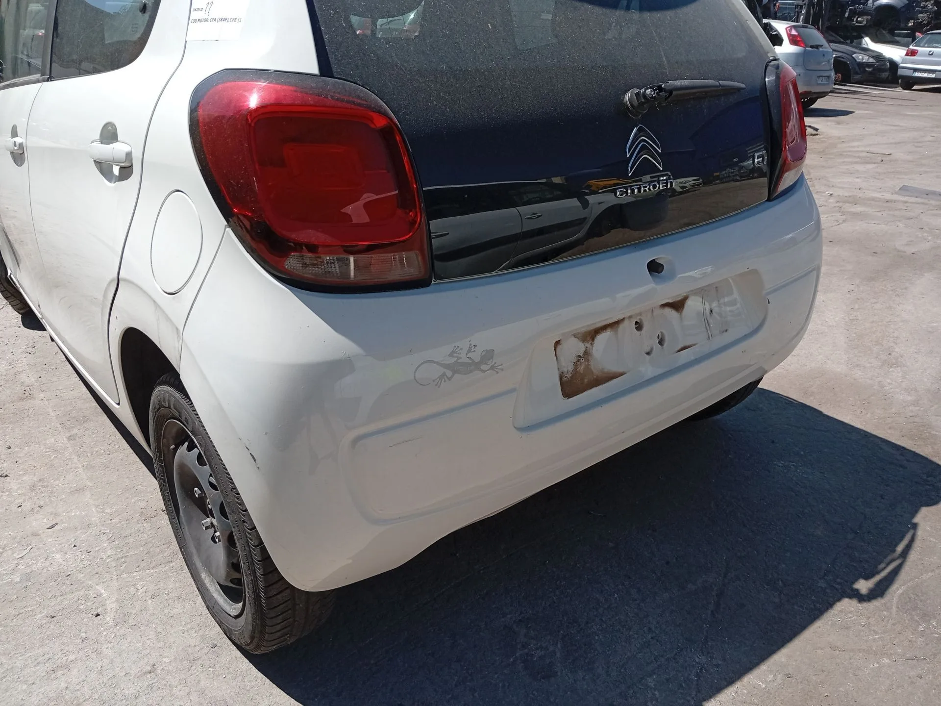 Paragolpes Trasero para Citroën C1 (Pm_, Pn_)