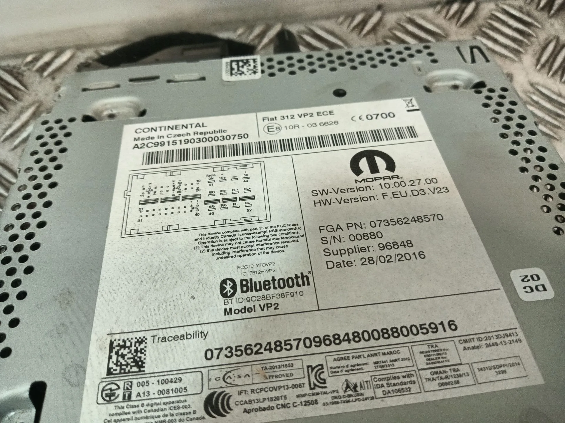 Pantalla Multifuncion para Fiat 500 (312)