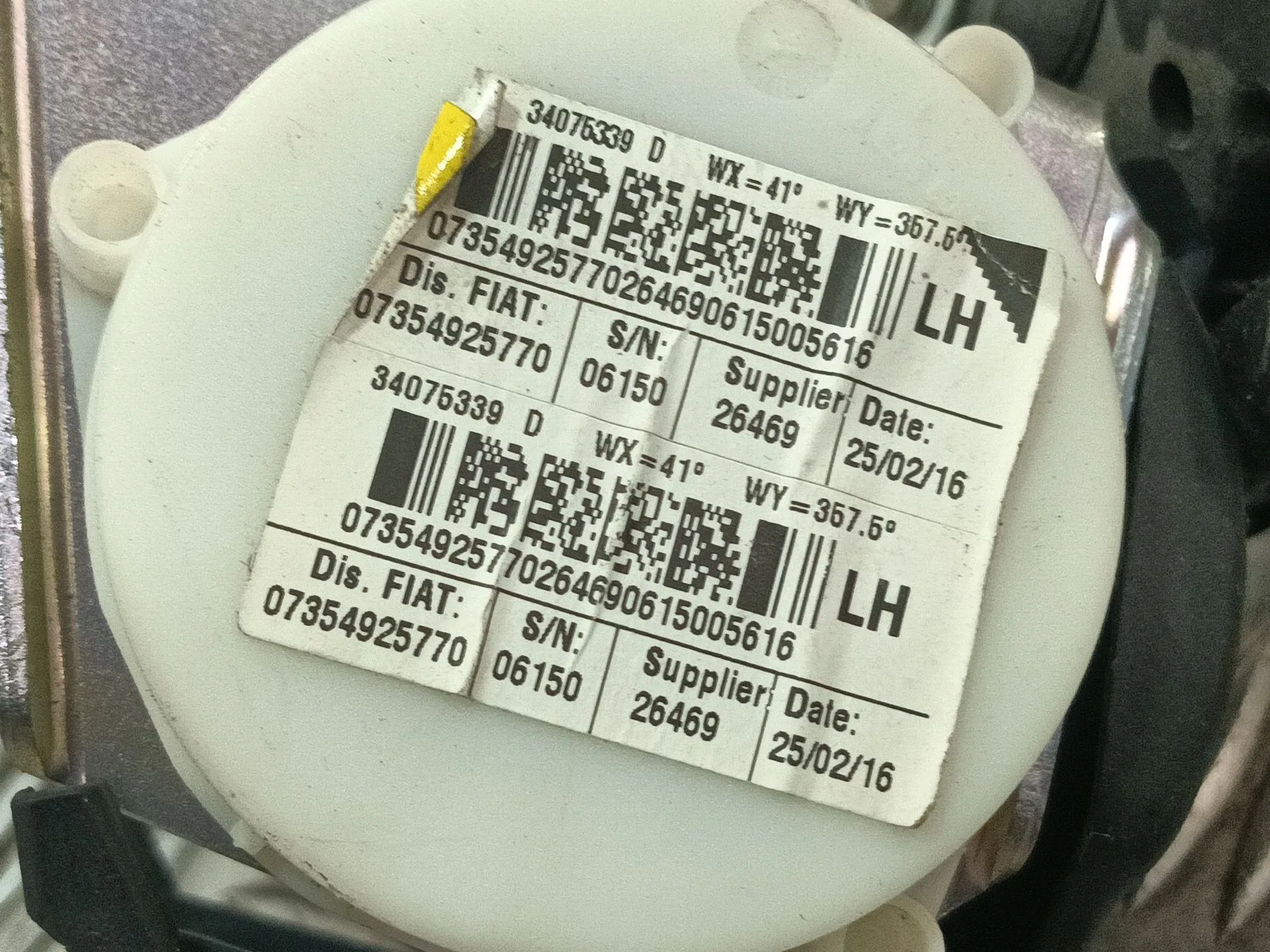Cinturon Seguridad Trasero Izquierdo para Fiat 500 (312)