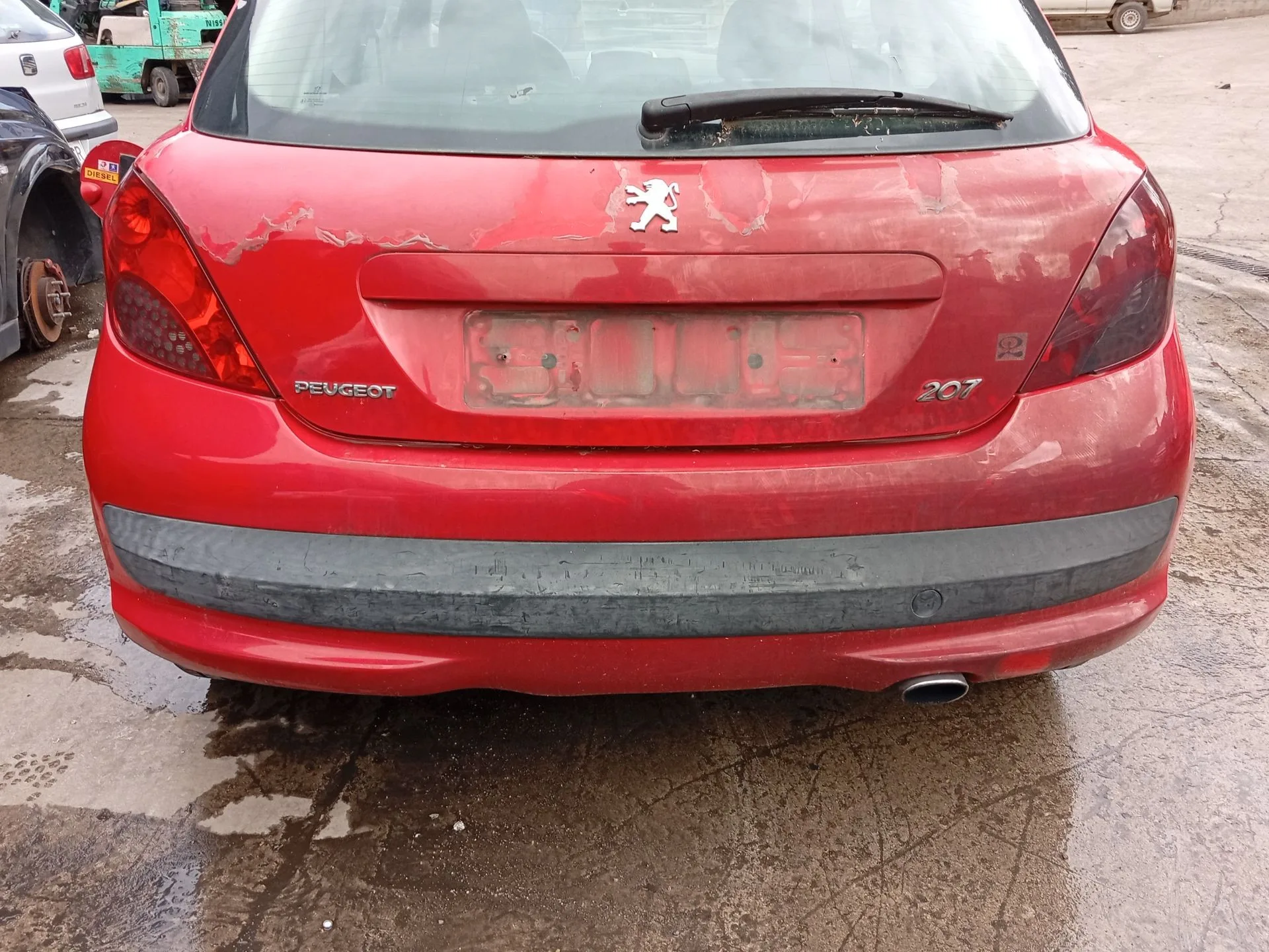 Paragolpes Trasero para Peugeot 207/207+ (Wa_, Wc_)