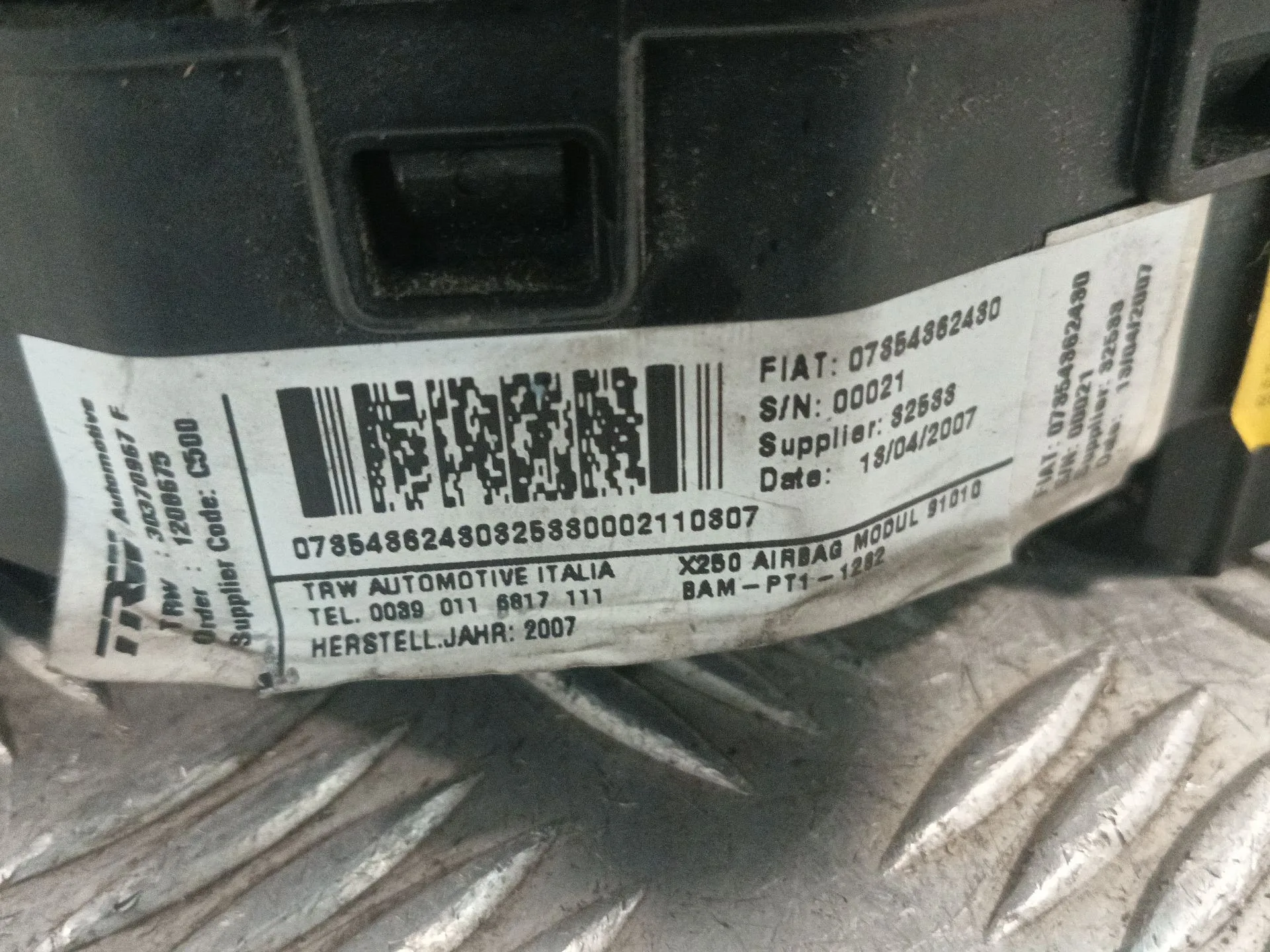 Airbag Delantero Izquierdo para Fiat Ducato Caja Cerrada, Techo Elevado 30 (06.2006)
