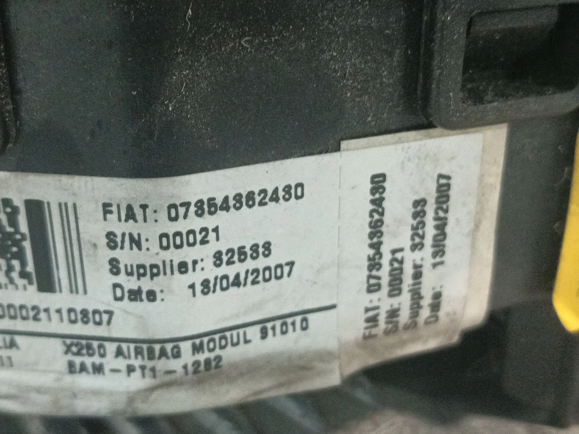 Airbag Delantero Izquierdo para Fiat Ducato Caja Cerrada, Techo Elevado 30 (06.2006)