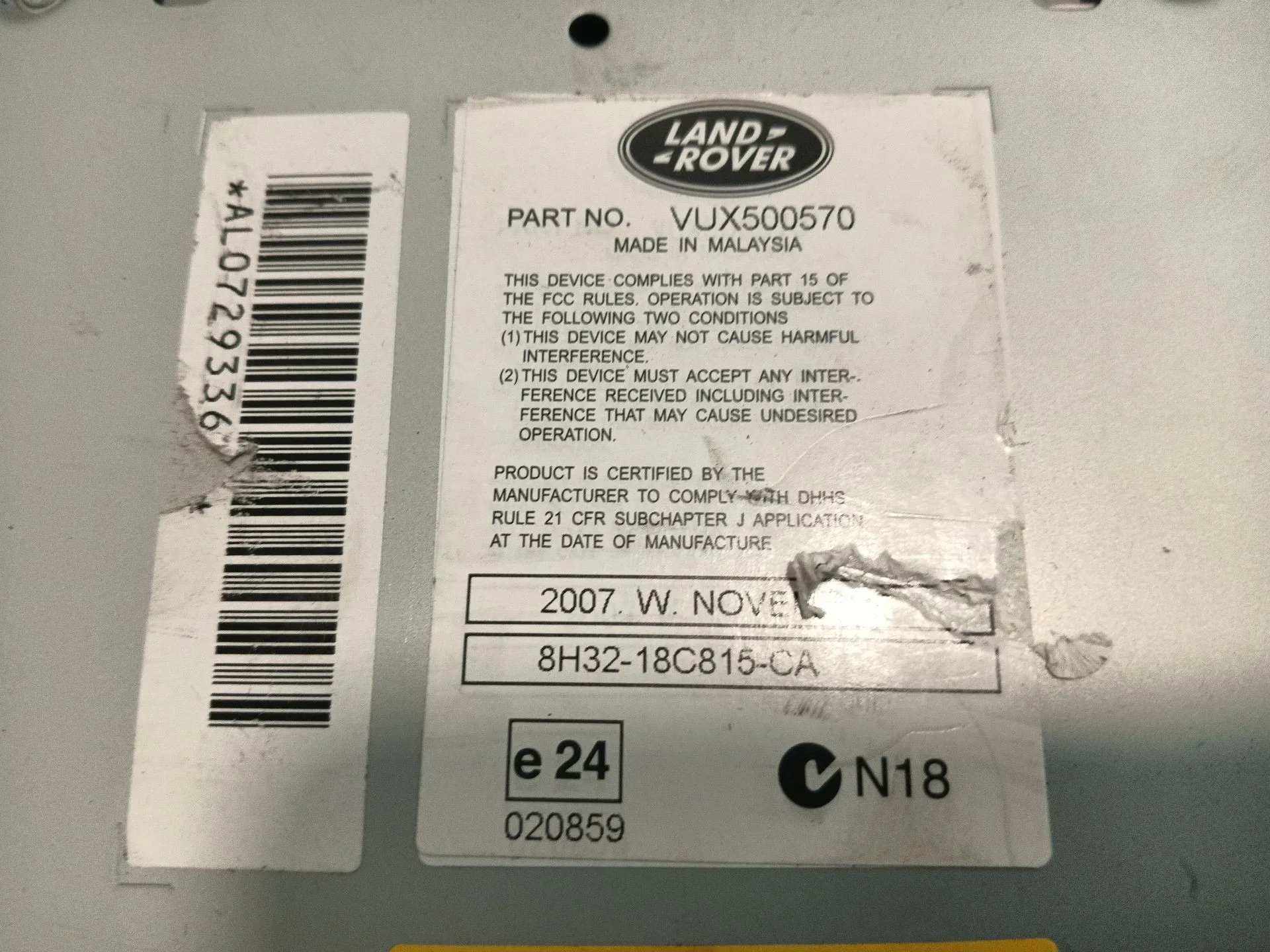 Sistema Audio / Radio Cd para Land Rover Range Rover Sport I (L320)