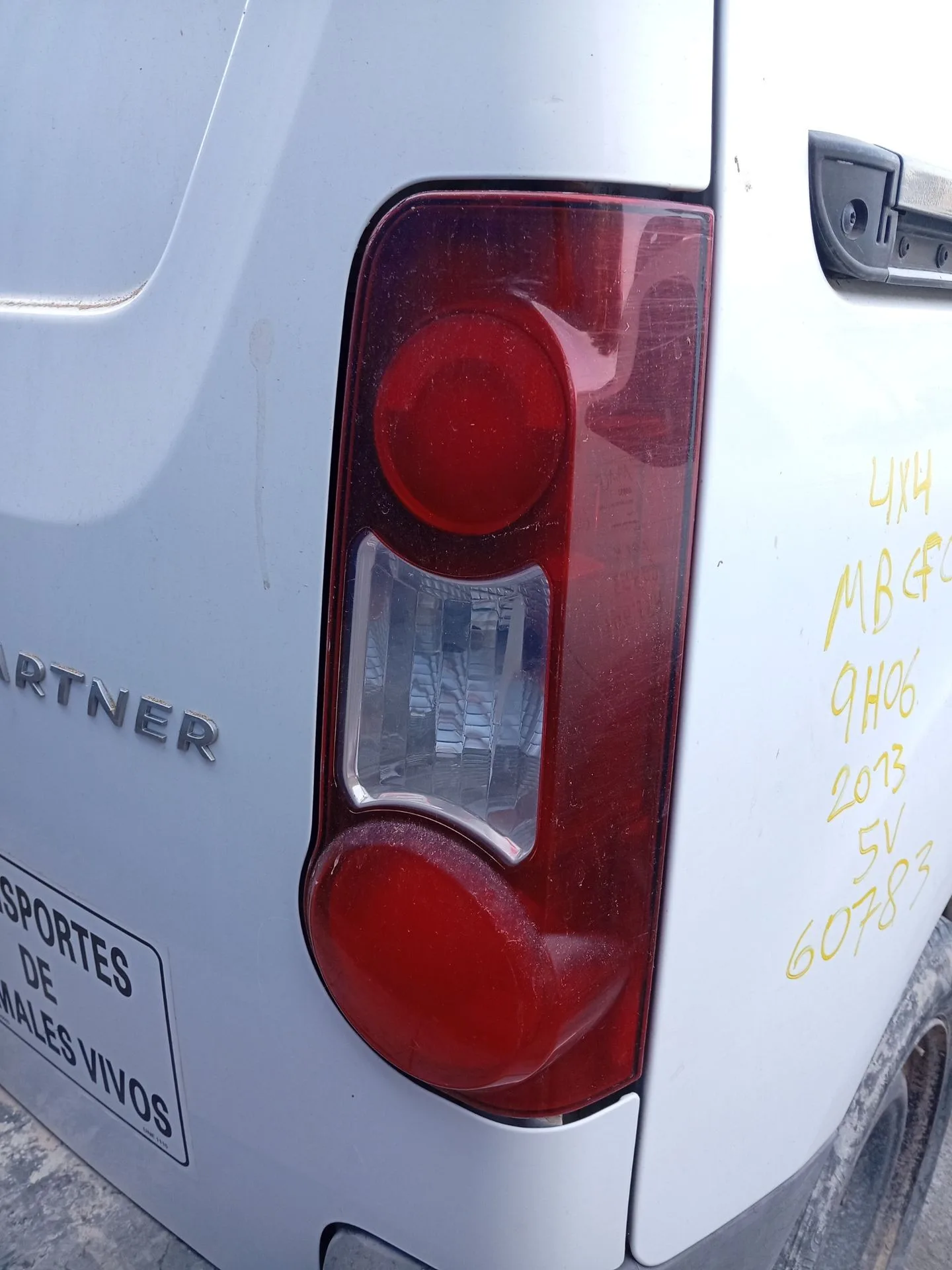 Piloto Trasero Derecho para Peugeot Partner Furgoneta/Monovolumen