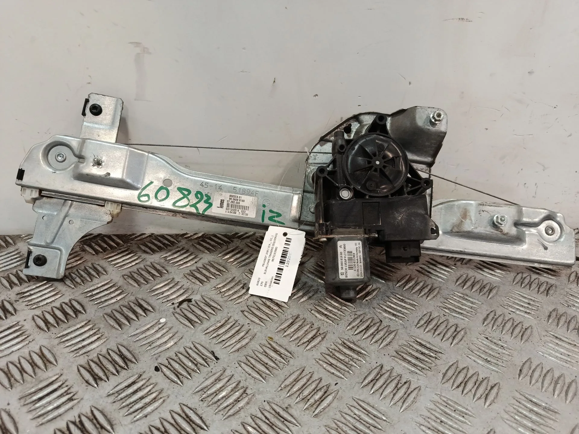 Elevalunas Trasero Izquierdo para Peugeot 208 I (Ca_, Cc_)