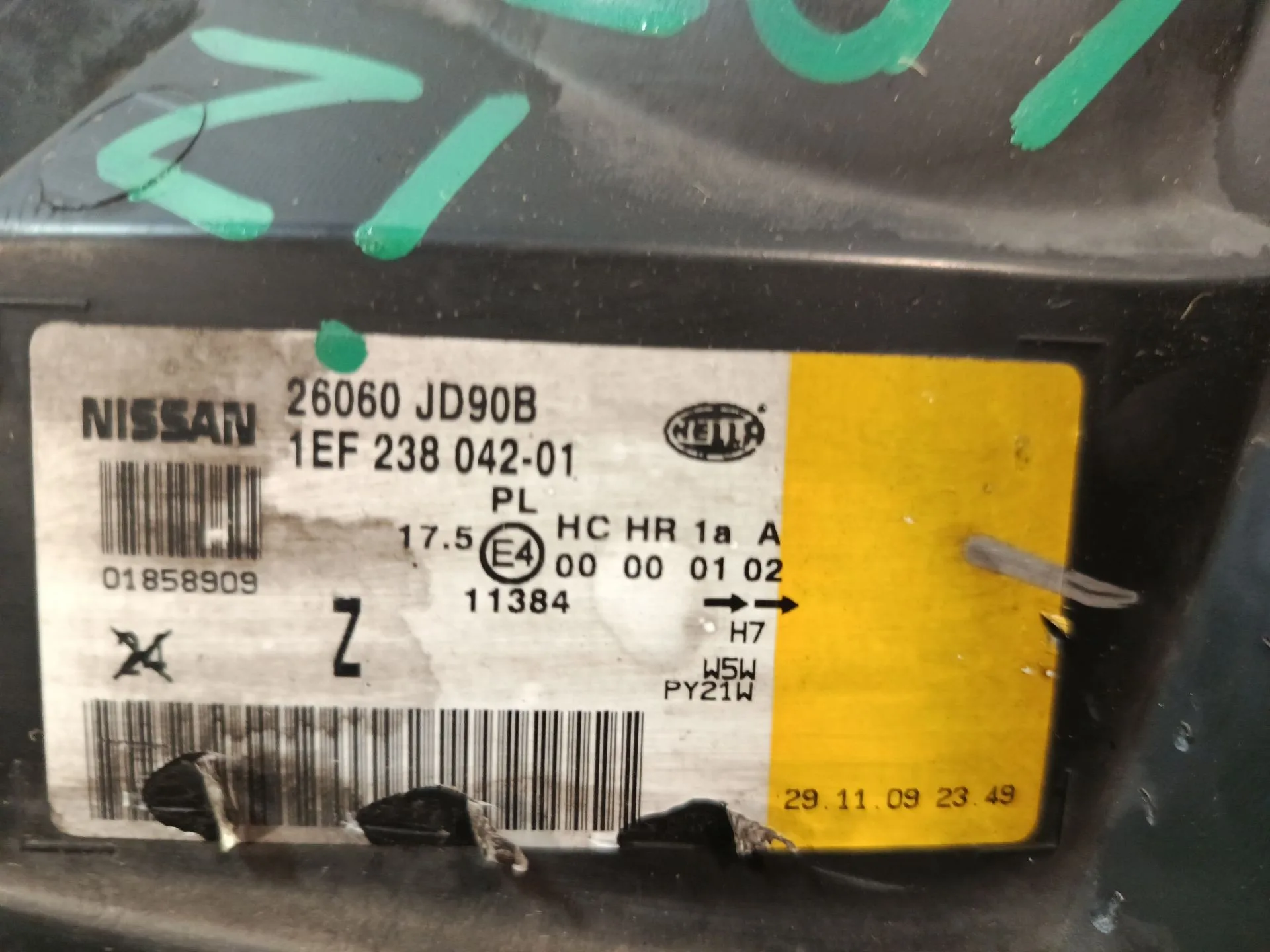 Faro Izquierdo para Nissan Qashqai I (J10, Nj10)