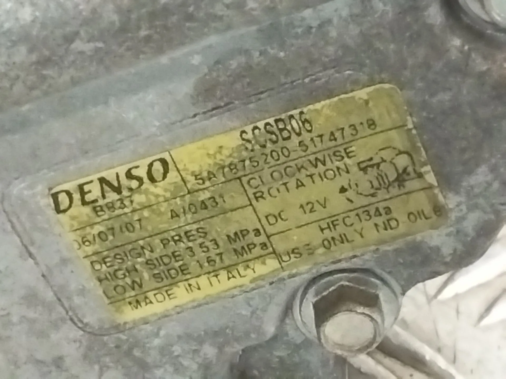 Compresor Aire Acondicionado para Lancia Musa (184)