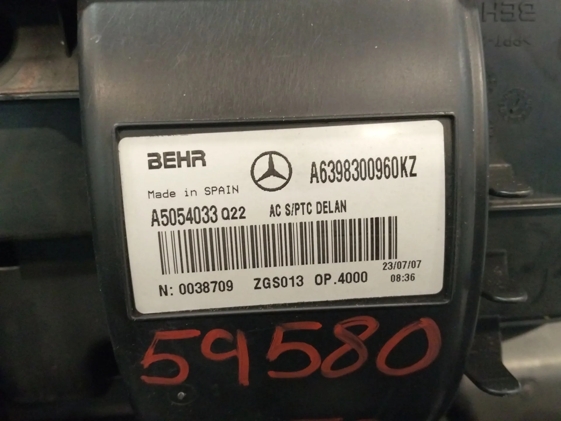 Calefaccion Entera Normal para Mercedes-Benz Vito / Mixto Furgoneta (W639)